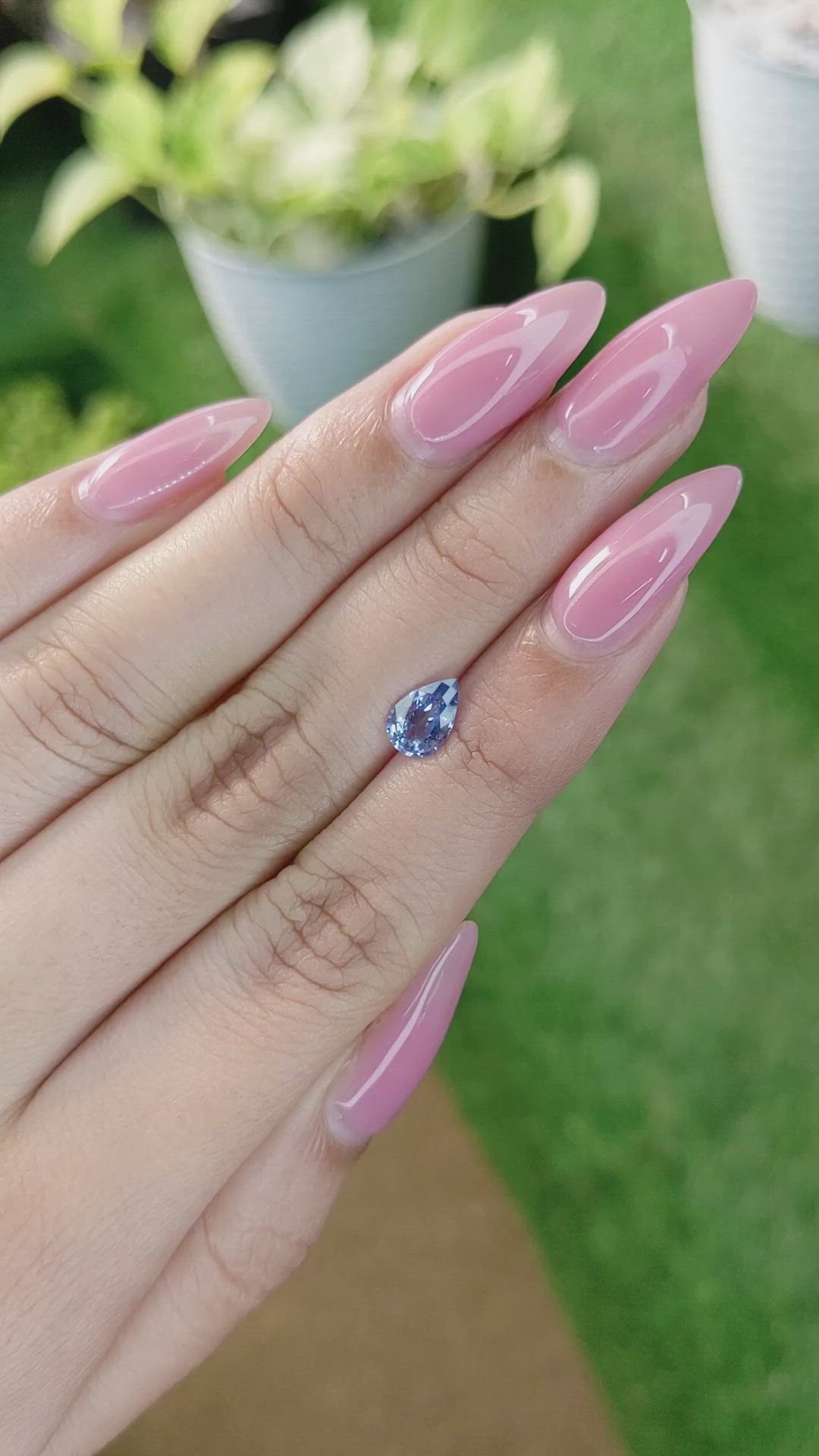 0.98 Ct. Blue Sapphire from Ceylon (Sri Lanka) Size Video