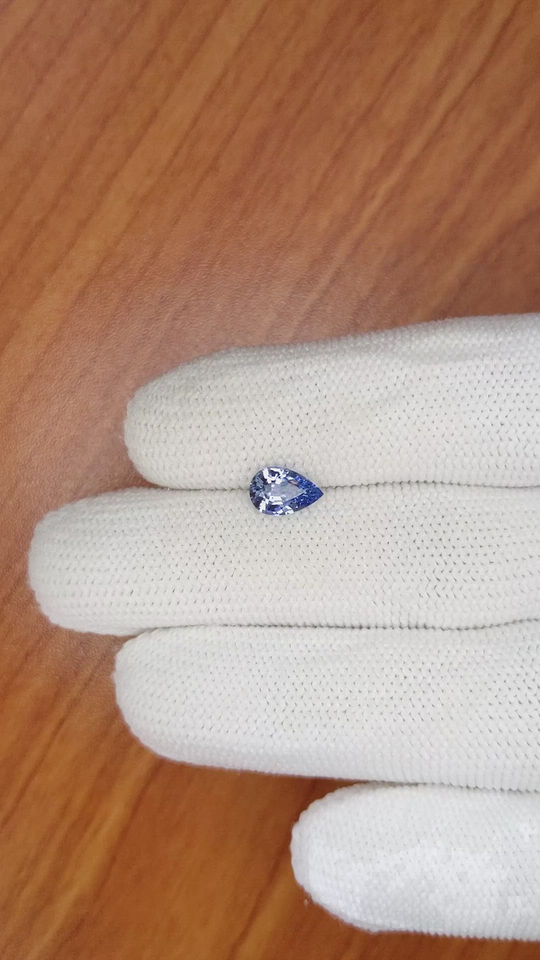 0.98 Ct. Blue Sapphire from Ceylon (Sri Lanka) Size Video