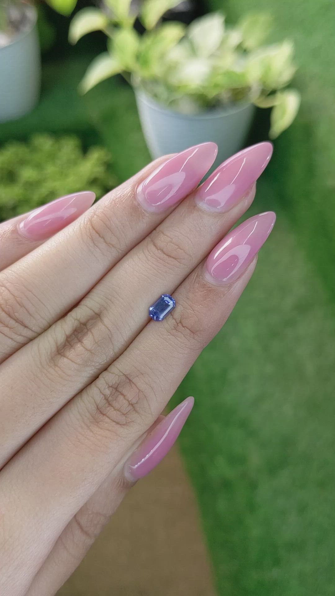 0.74 Ct. Blue Sapphire from Ceylon (Sri Lanka) Size Video