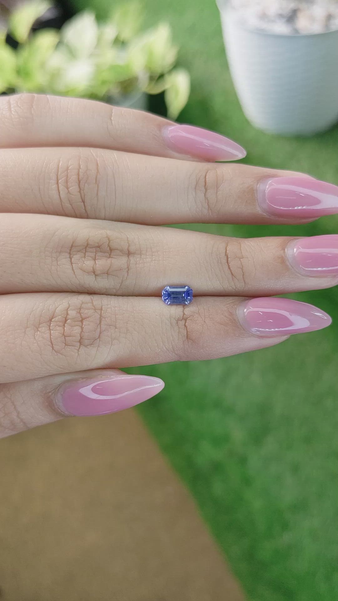 0.74 Ct. Blue Sapphire from Ceylon (Sri Lanka) Size Video
