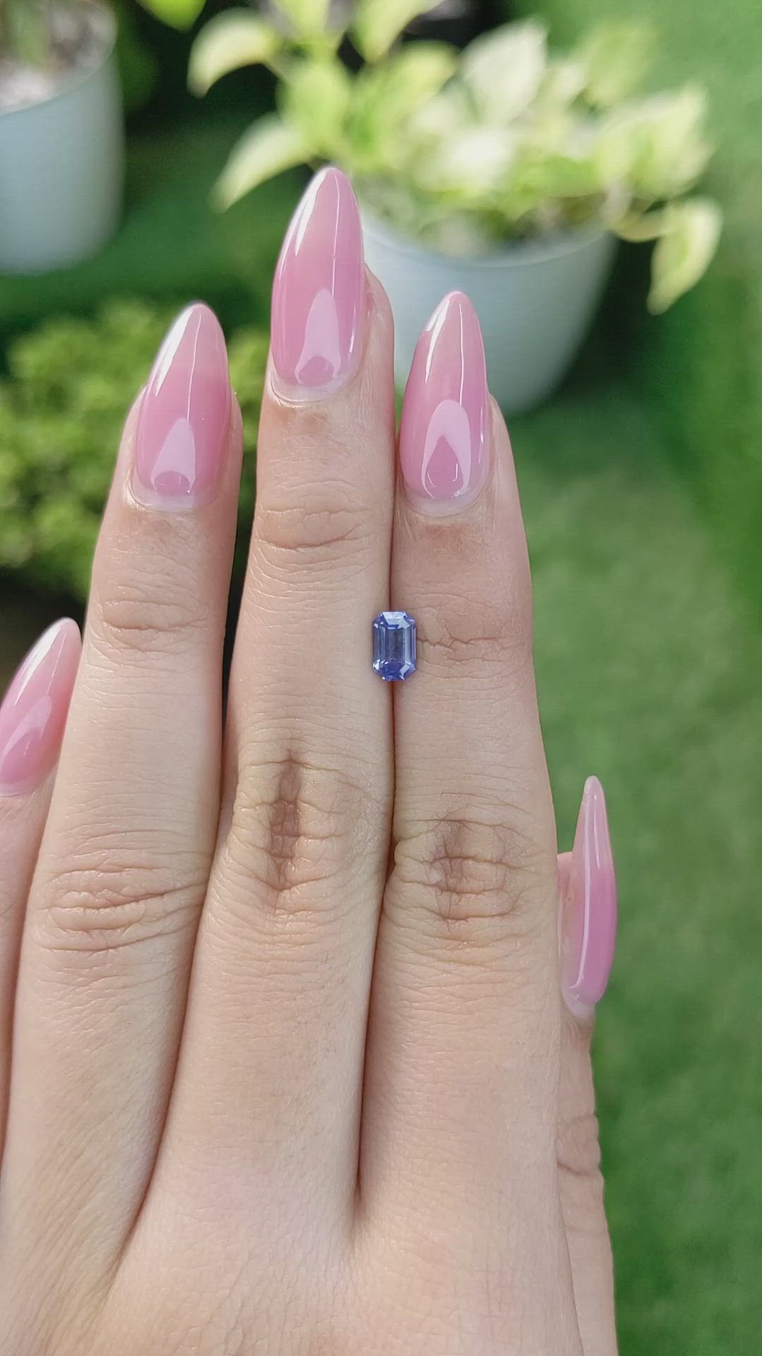 0.74 Ct. Blue Sapphire from Ceylon (Sri Lanka) Size Video