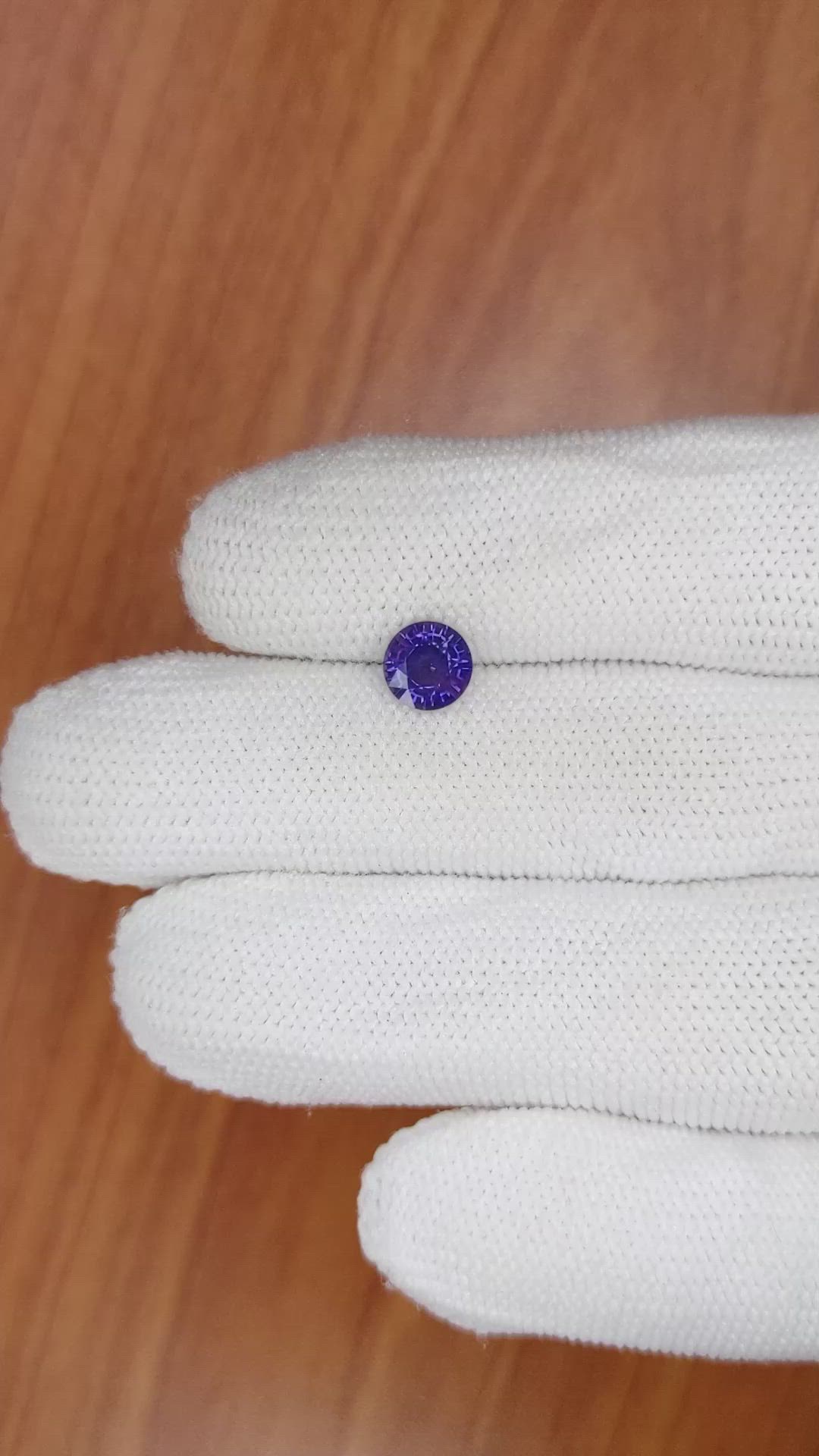 1.28 Ct. Violet Sapphire from Ceylon (Sri Lanka) Size Video