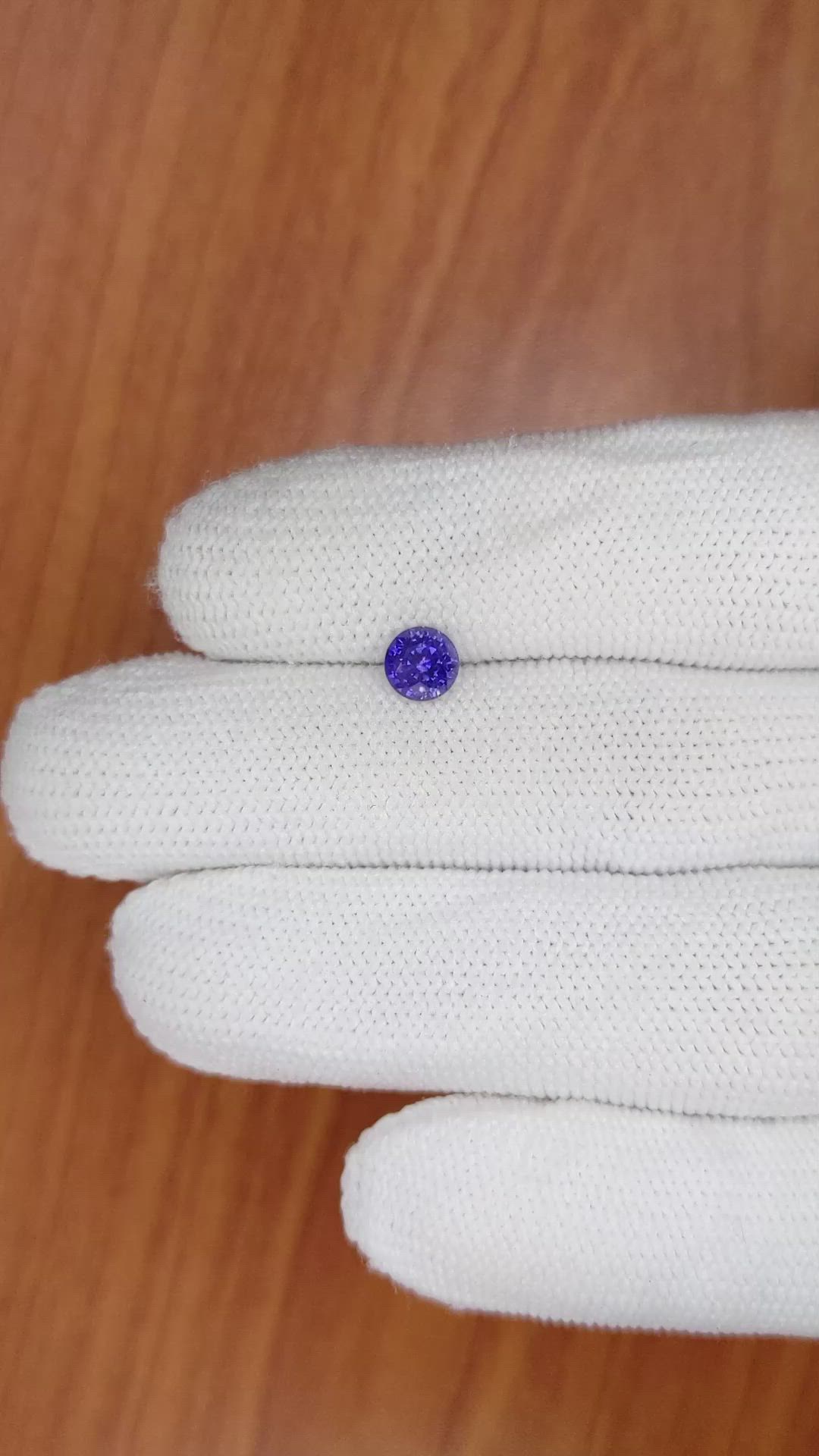 0.89 Ct. Violet Sapphire from Ceylon (Sri Lanka) Size Video