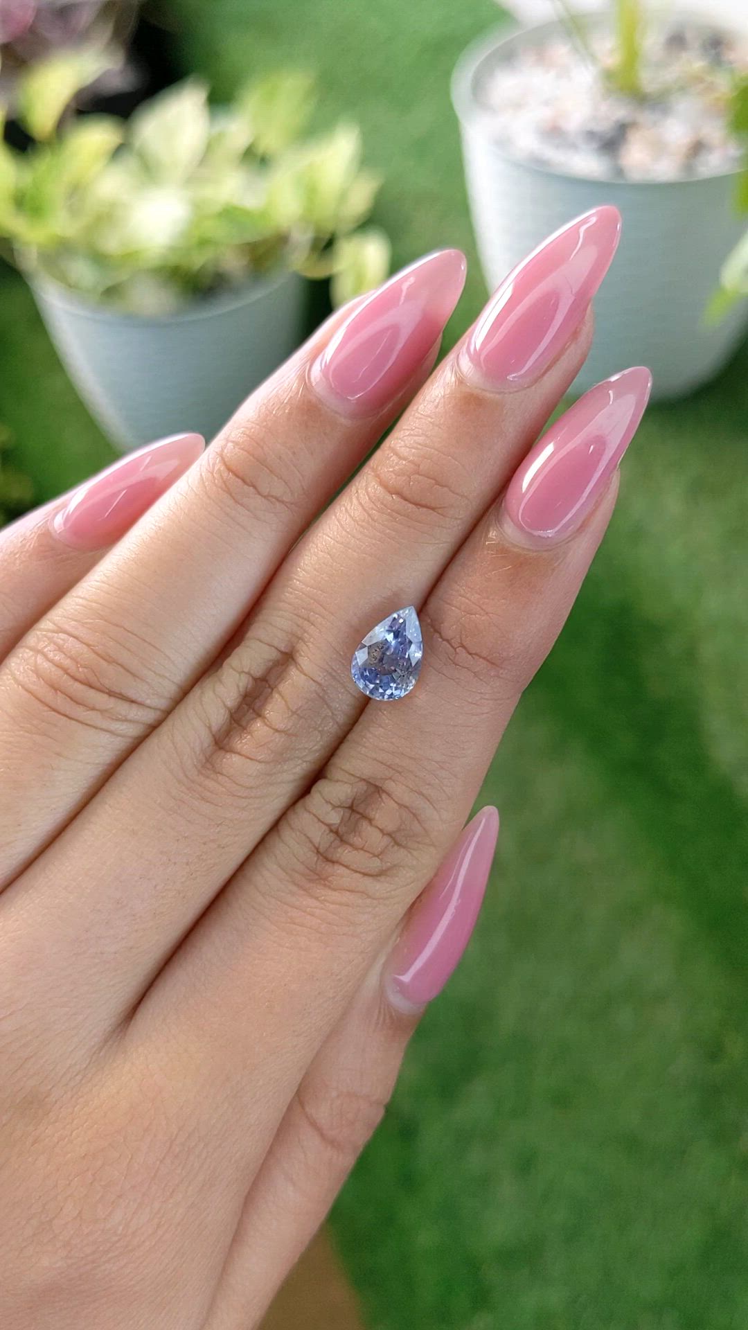 2.46 Ct. Bi Color Sapphire from Ceylon (Sri Lanka) Size Video