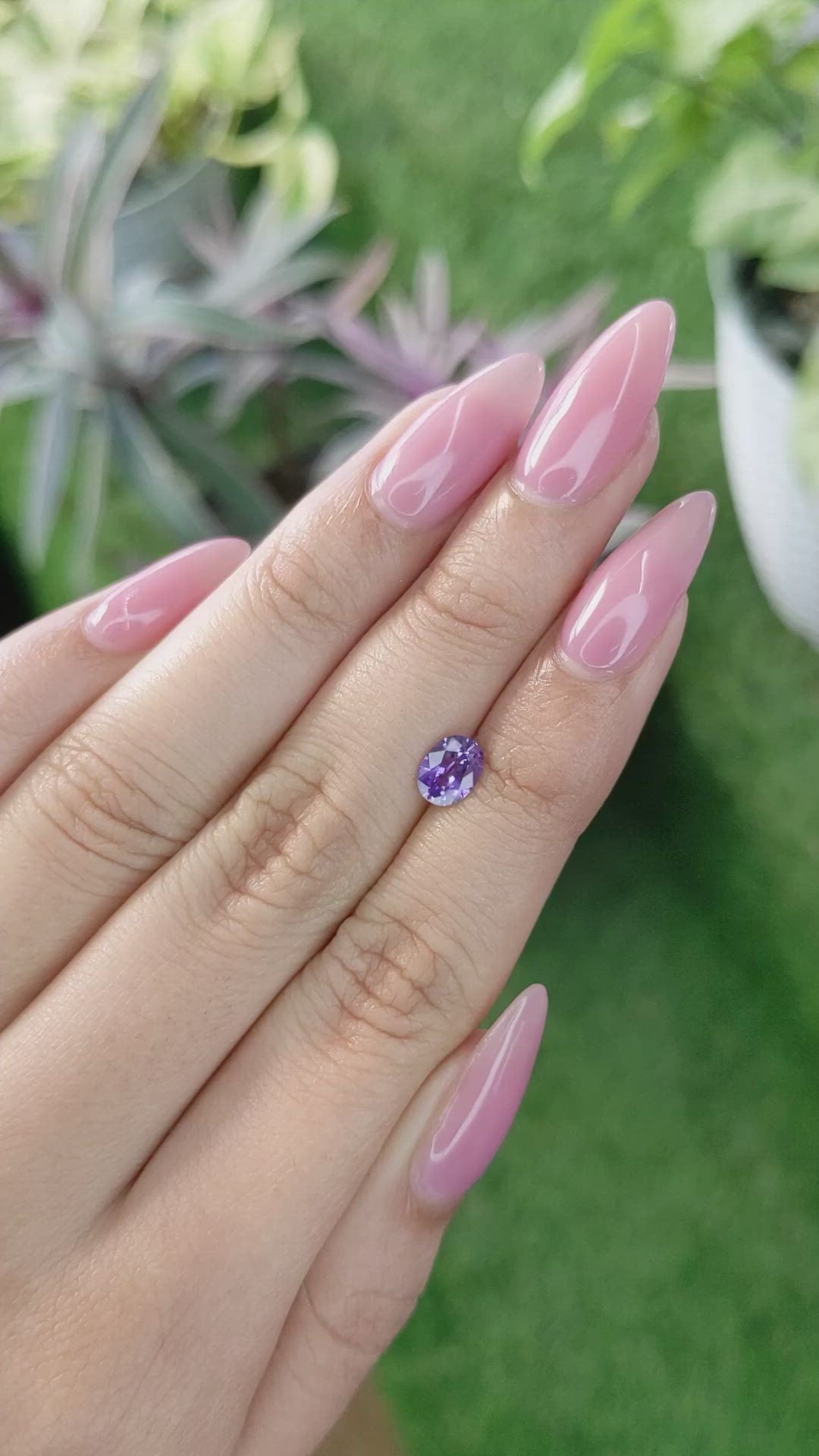 0.80 Ct. Purple Sapphire from Ceylon (Sri Lanka) Size Video
