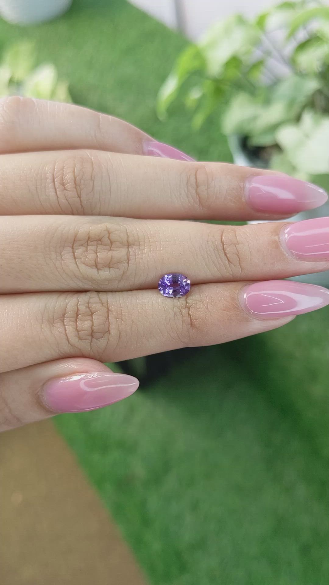 0.80 Ct. Purple Sapphire from Ceylon (Sri Lanka) Size Video
