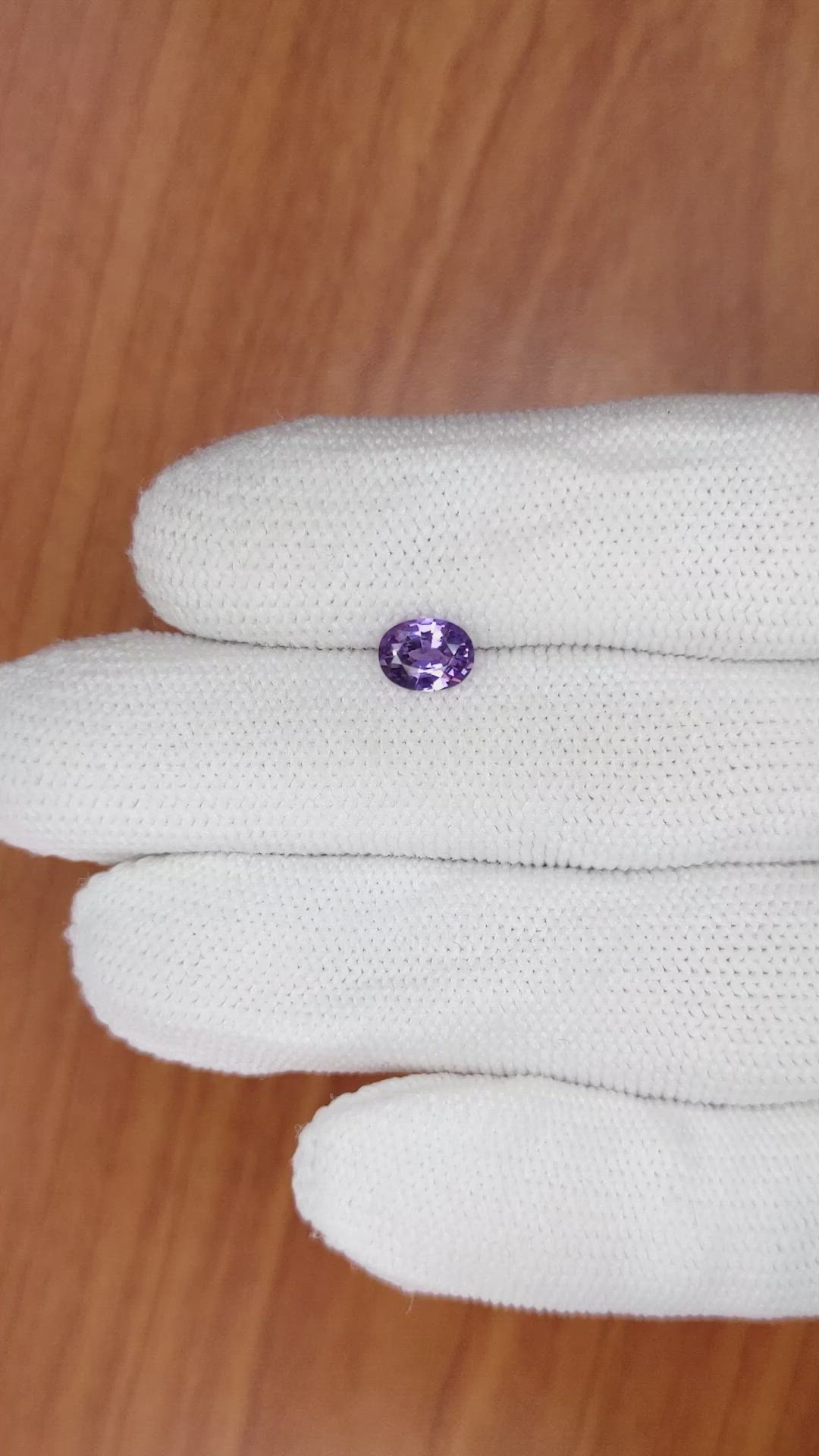 0.80 Ct. Purple Sapphire from Ceylon (Sri Lanka) Size Video