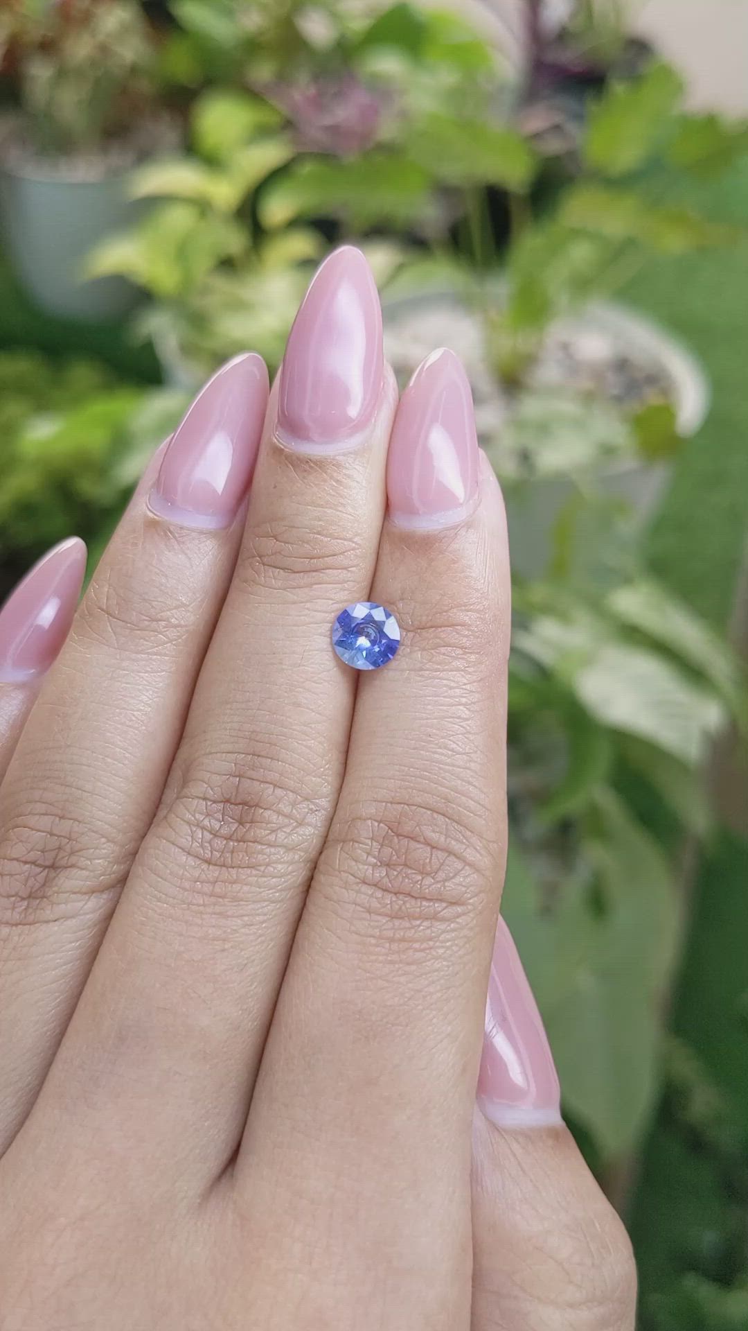 0.88 Ct. Blue Sapphire from Ceylon (Sri Lanka) Size Video