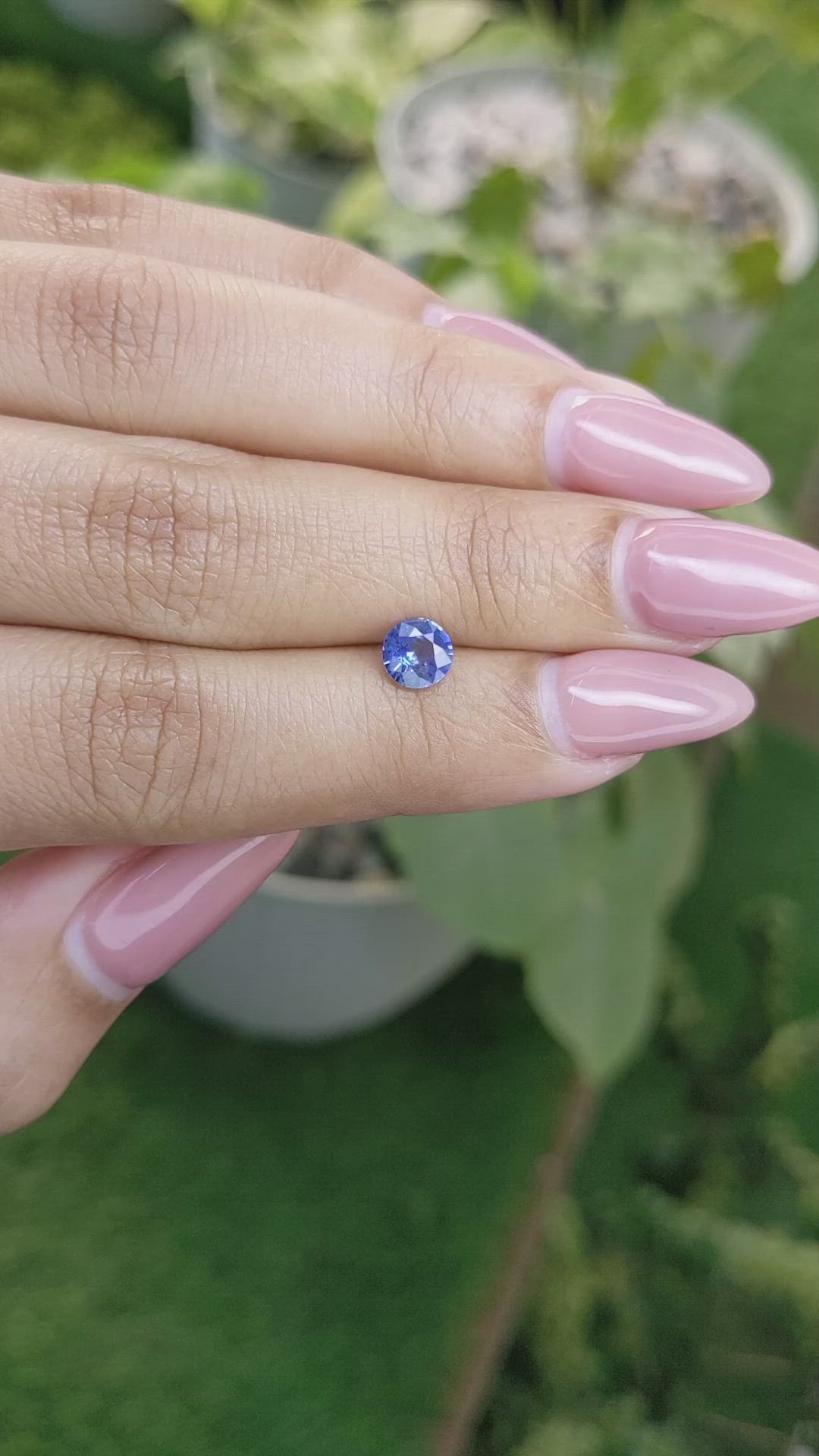 0.71 Ct. Blue Sapphire from Ceylon (Sri Lanka) Size Video