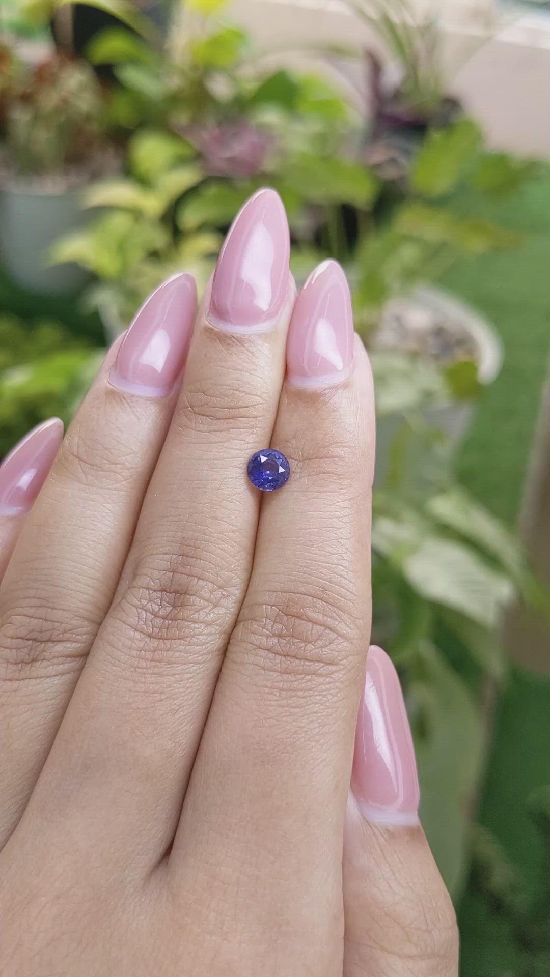 0.79 Ct. Blue Sapphire from Ceylon (Sri Lanka) Size Video