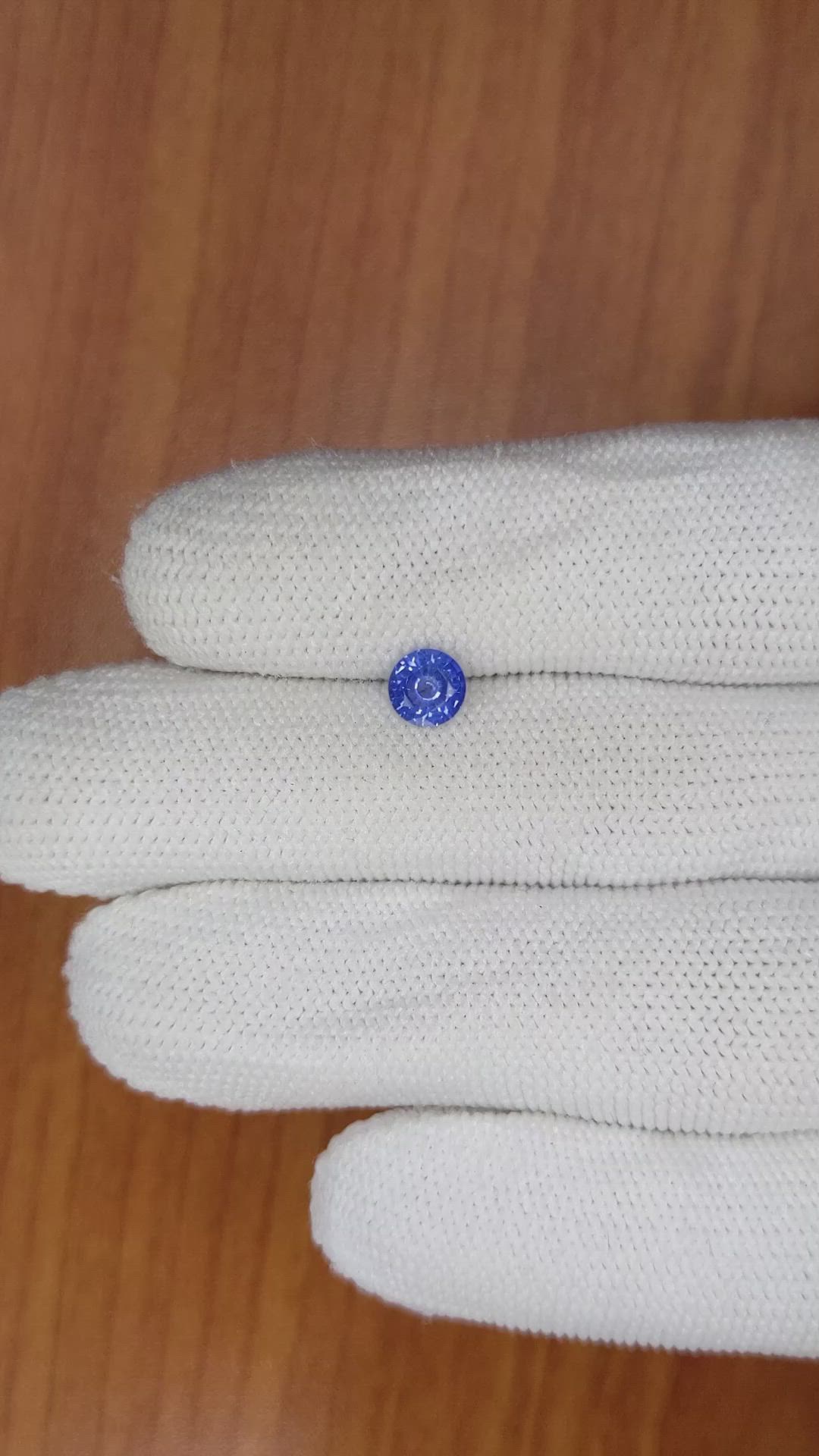 0.68 Ct. Blue Sapphire from Ceylon (Sri Lanka) Size Video