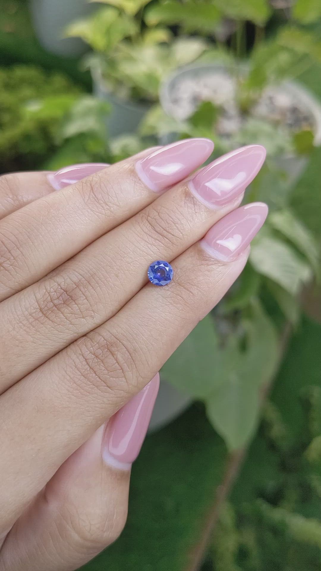 0.68 Ct. Blue Sapphire from Ceylon (Sri Lanka) Size Video