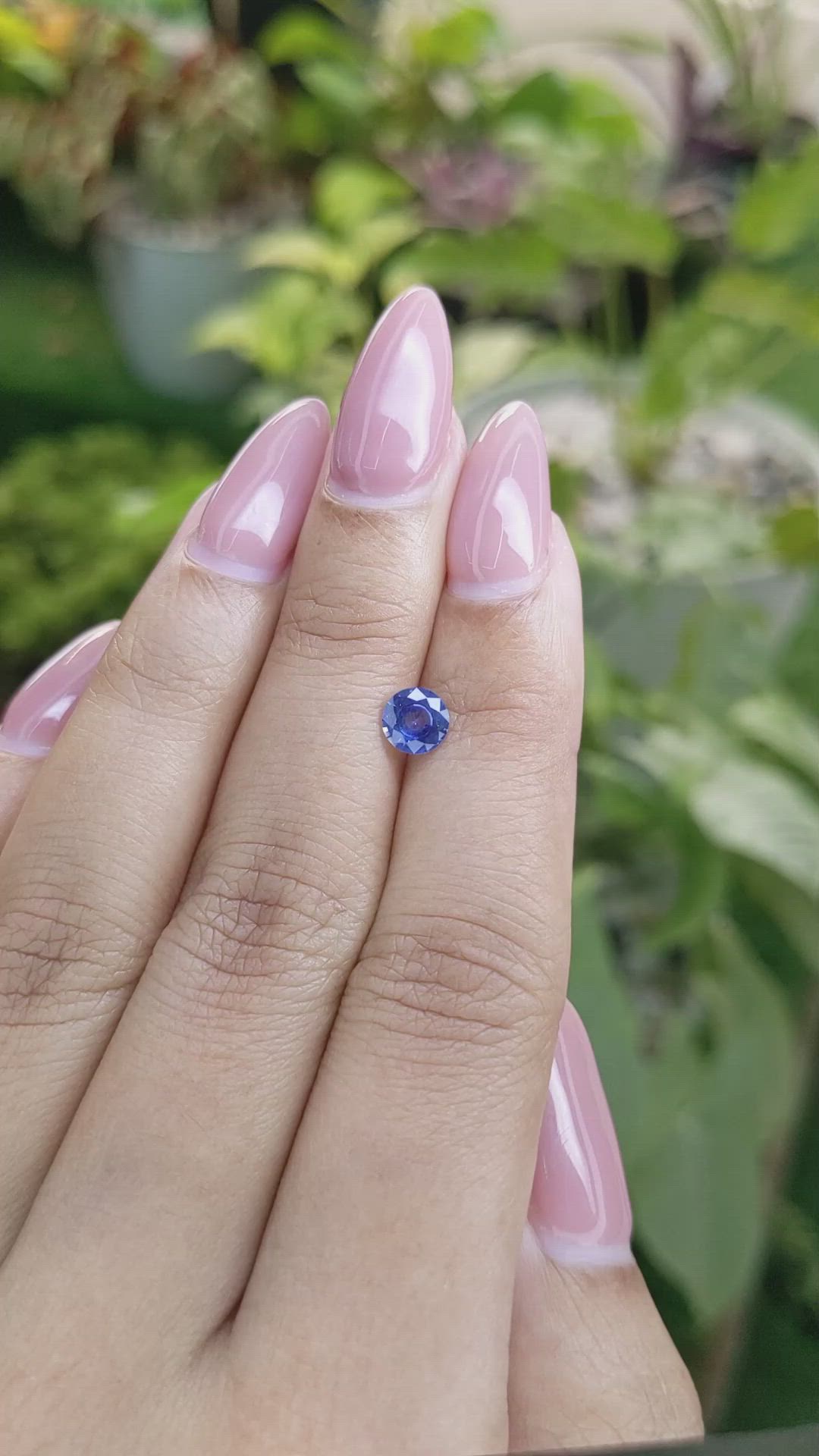 0.68 Ct. Blue Sapphire from Ceylon (Sri Lanka) Size Video