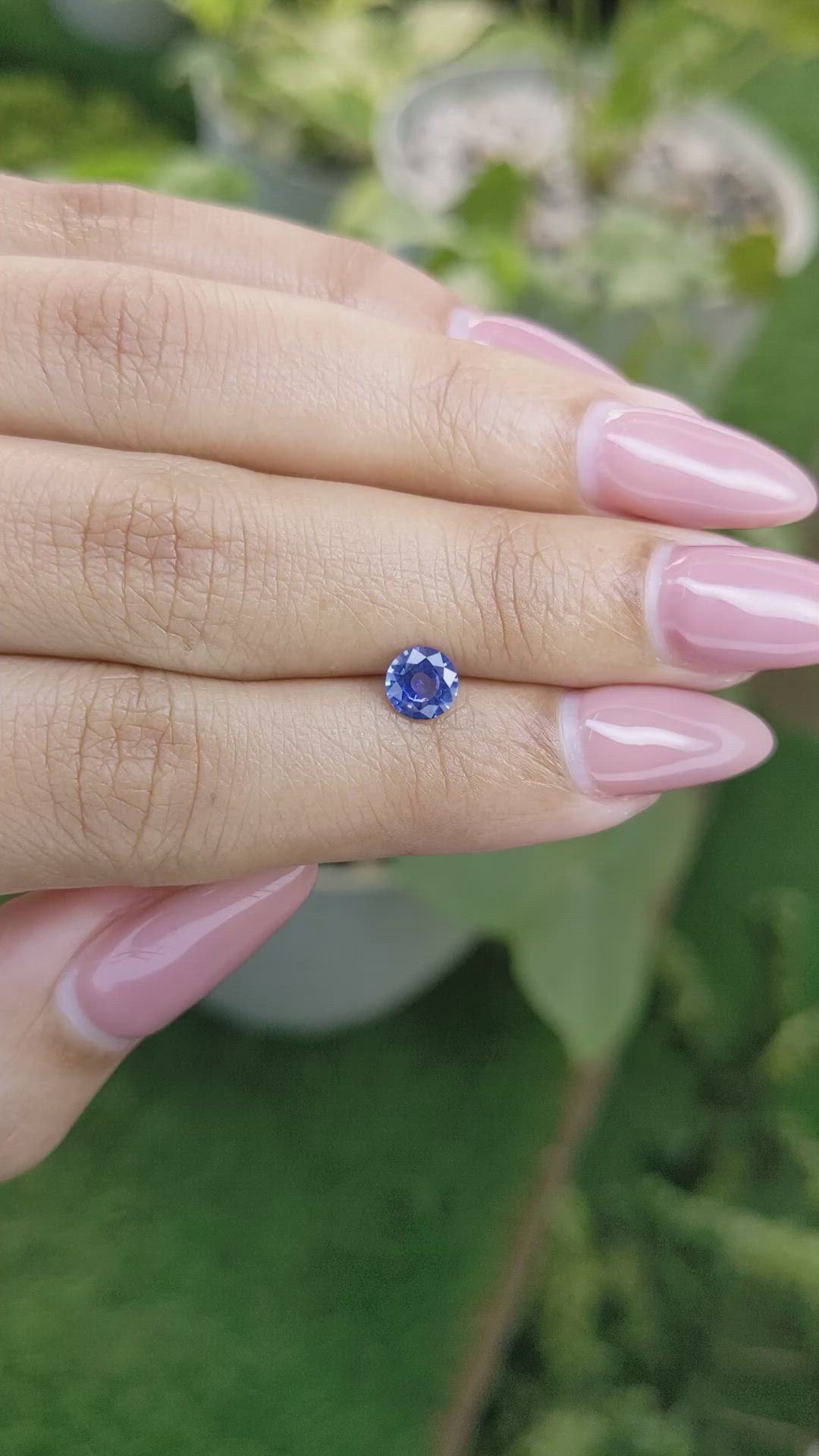 0.68 Ct. Blue Sapphire from Ceylon (Sri Lanka) Size Video