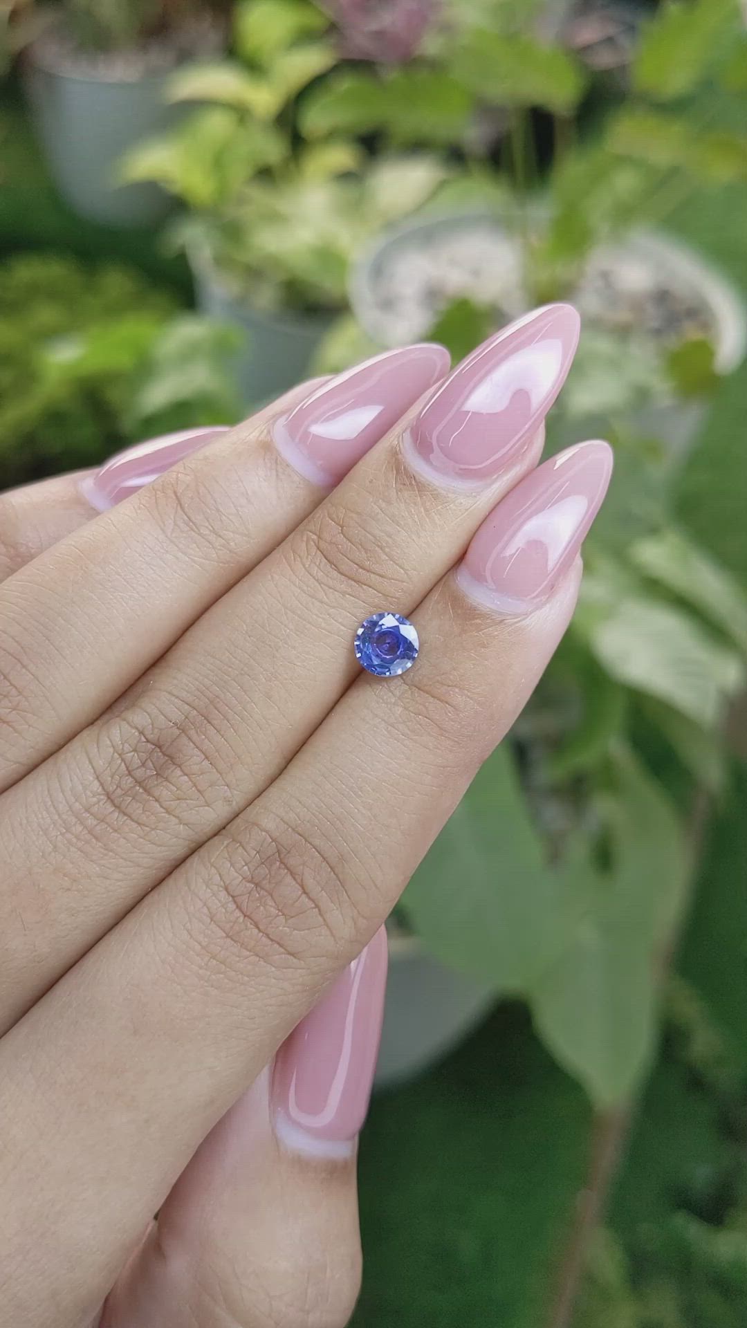 0.71 Ct. Blue Sapphire from Ceylon (Sri Lanka) Size Video