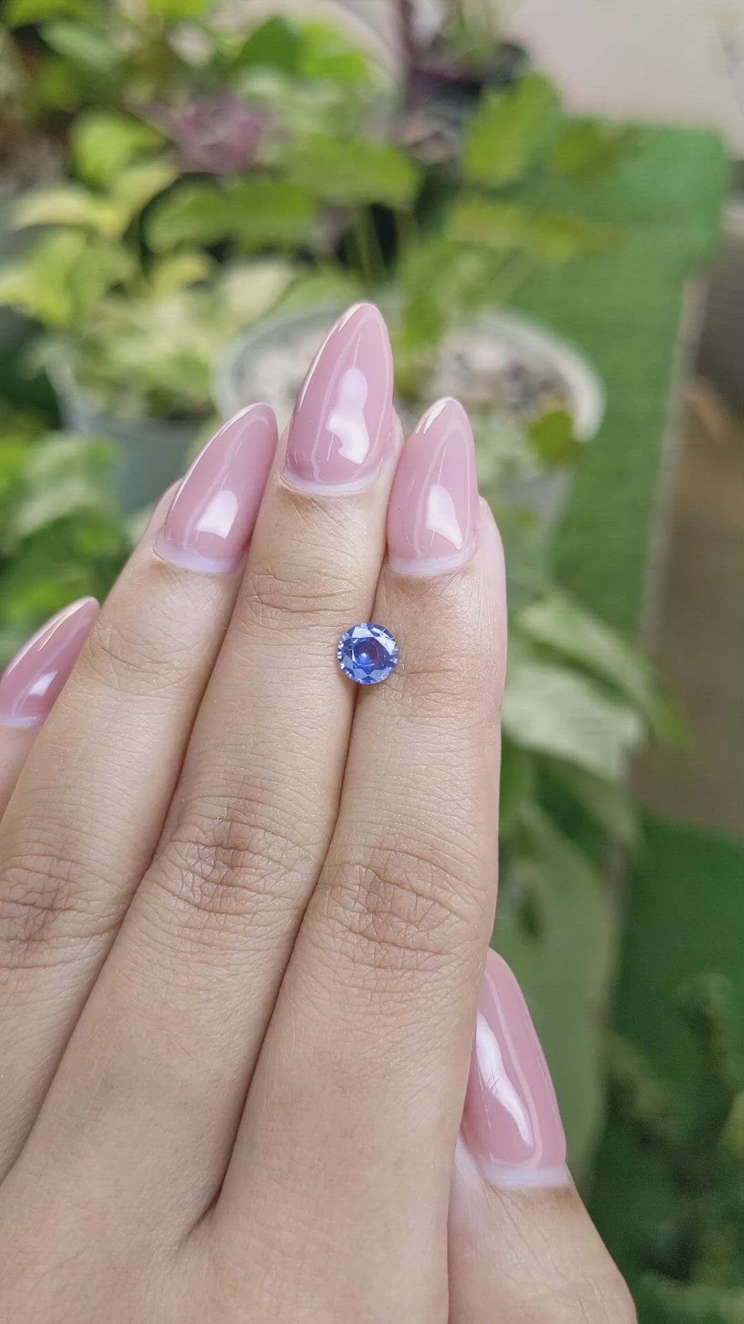 0.71 Ct. Blue Sapphire from Ceylon (Sri Lanka) Size Video