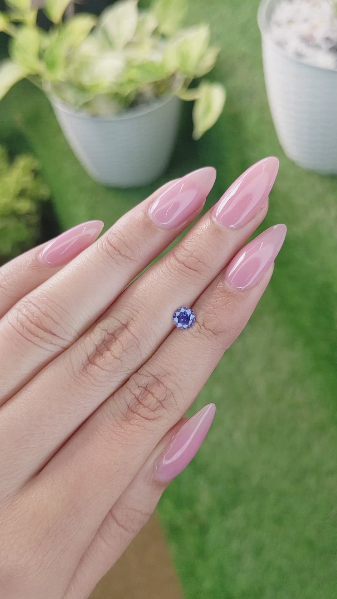 0.70 Ct. Blue Sapphire from Ceylon (Sri Lanka) Size Video