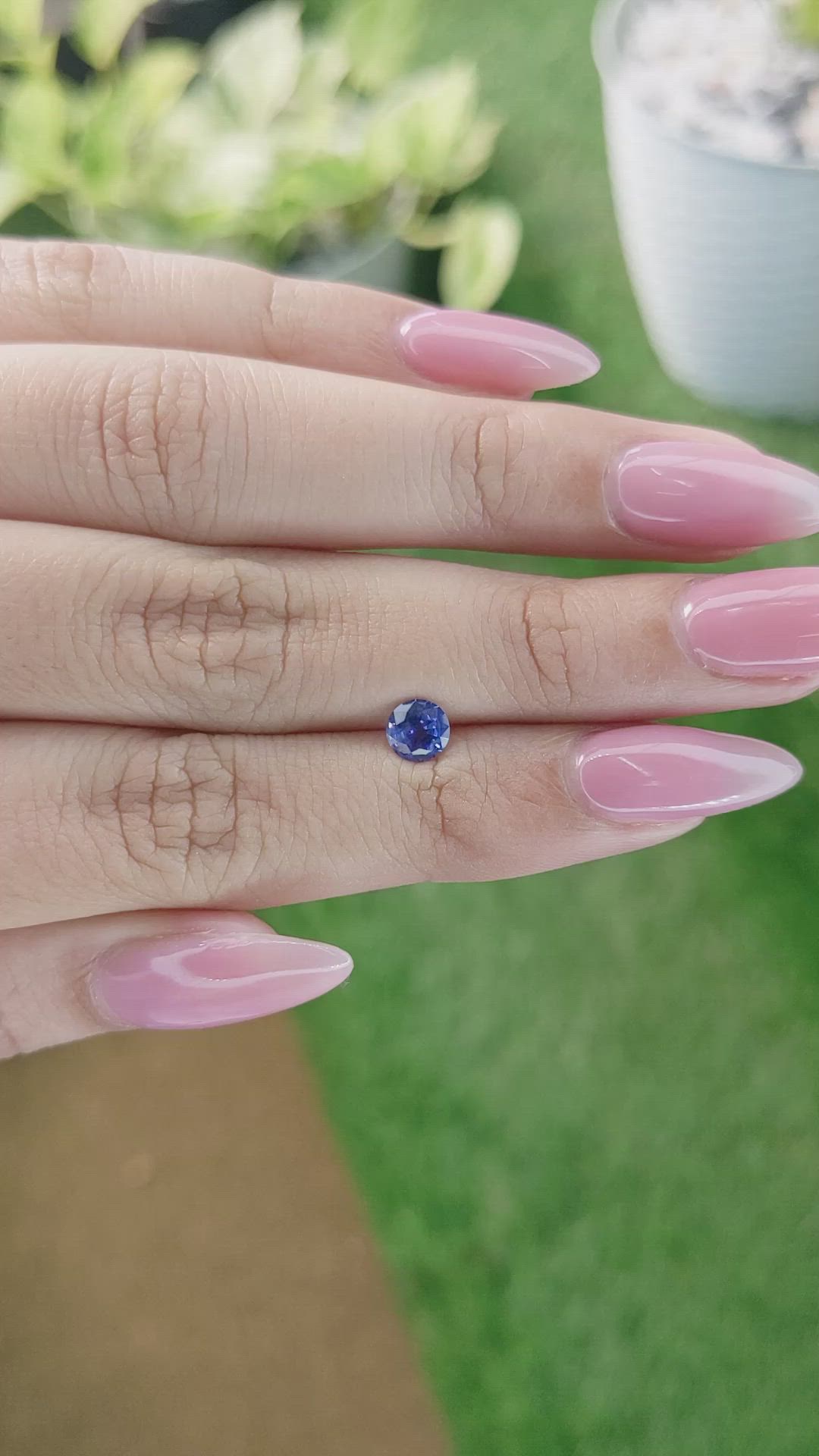 0.70 Ct. Blue Sapphire from Ceylon (Sri Lanka) Size Video