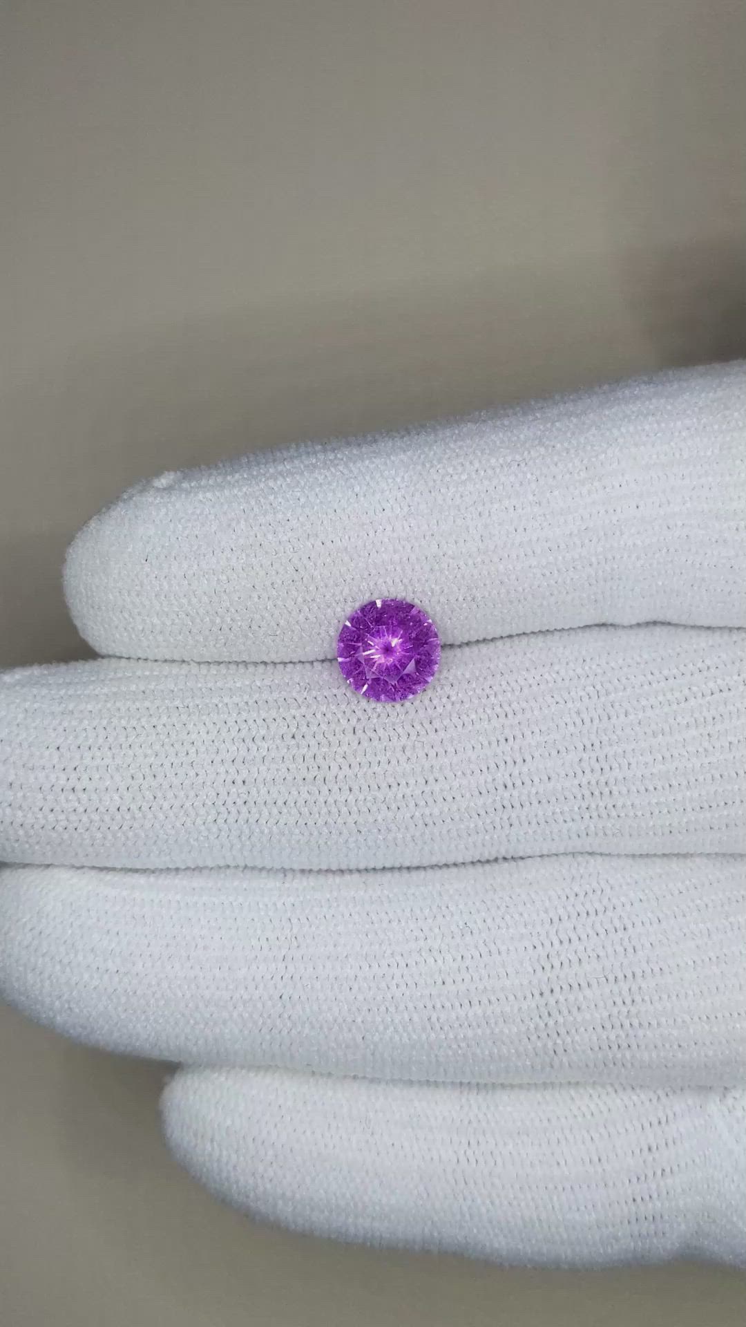 1.73 Ct. Purple Sapphire from Ceylon (Sri Lanka) Size Video