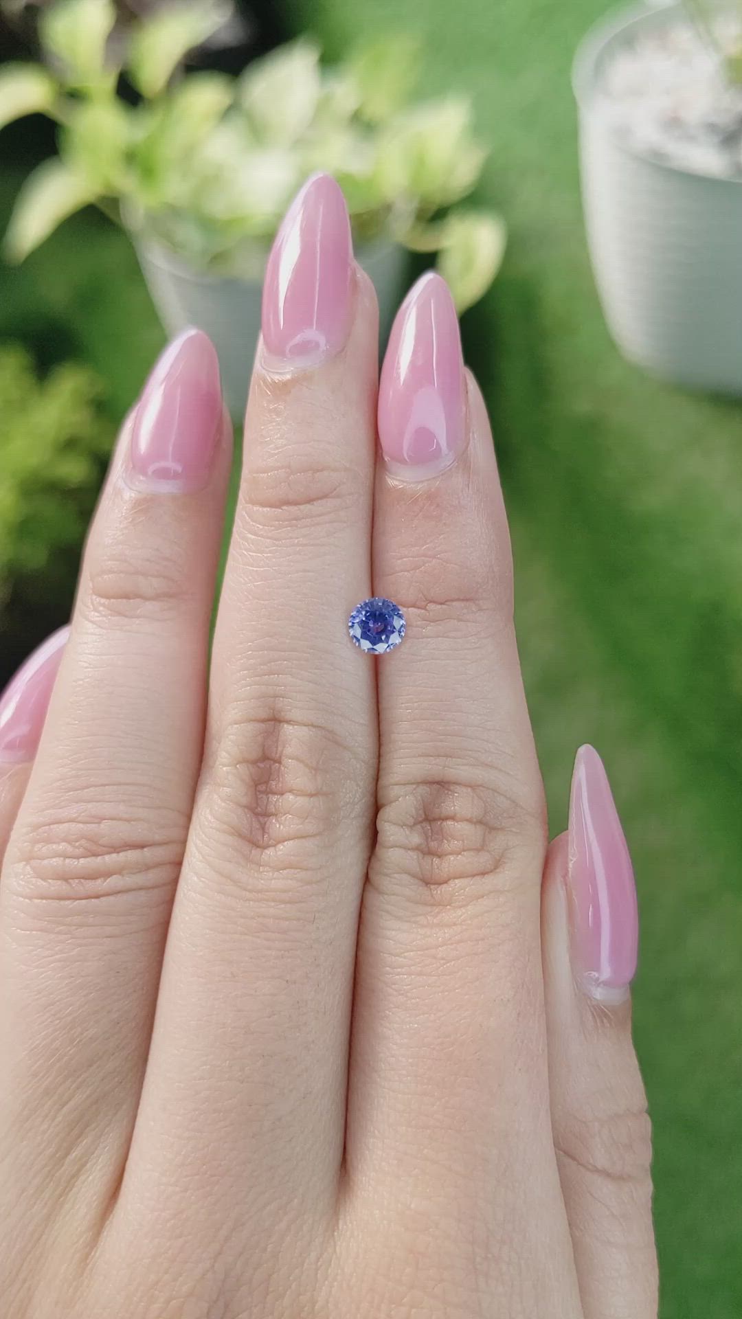 0.63 Ct. Blue Sapphire from Ceylon (Sri Lanka) Size Video