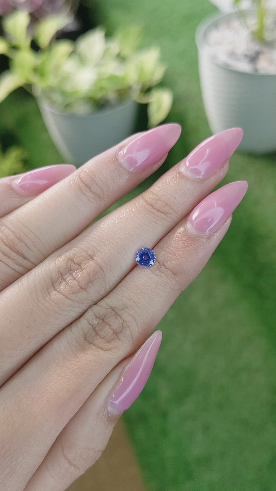 0.63 Ct. Blue Sapphire from Ceylon (Sri Lanka) Size Video