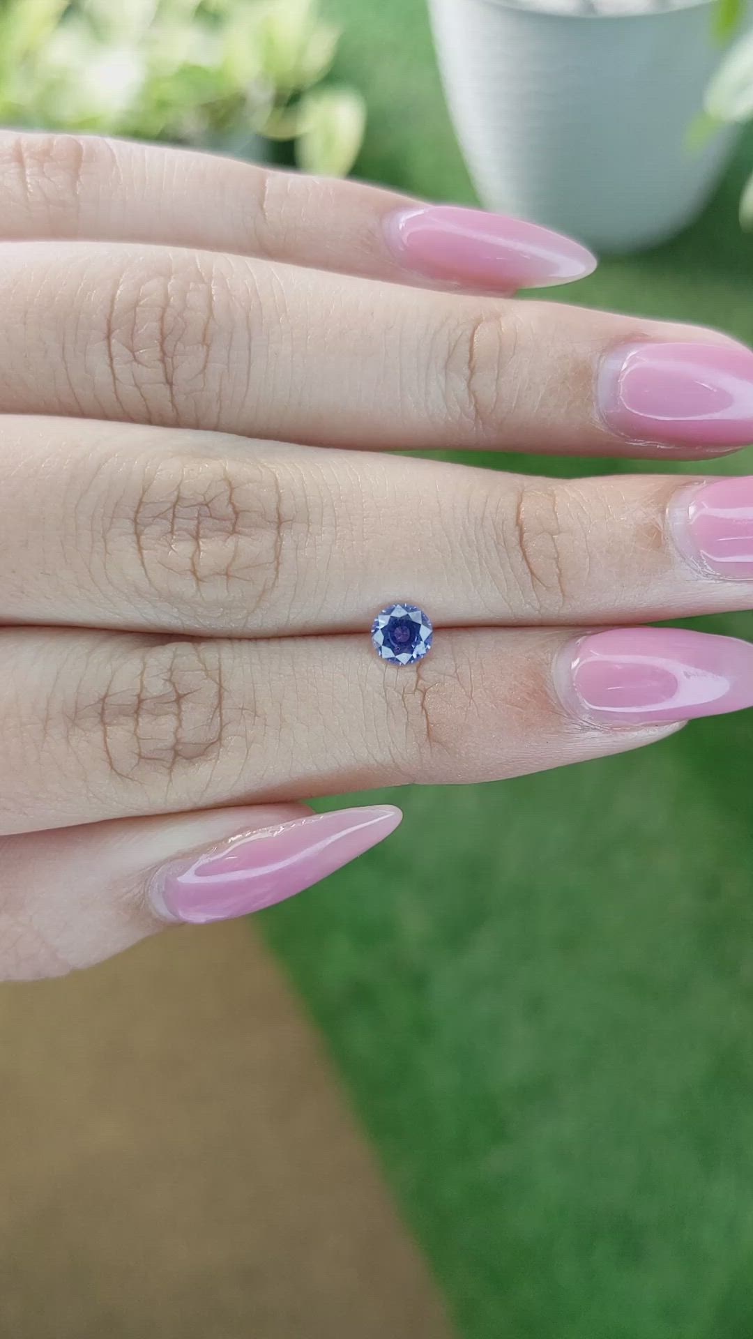 0.63 Ct. Blue Sapphire from Ceylon (Sri Lanka) Size Video