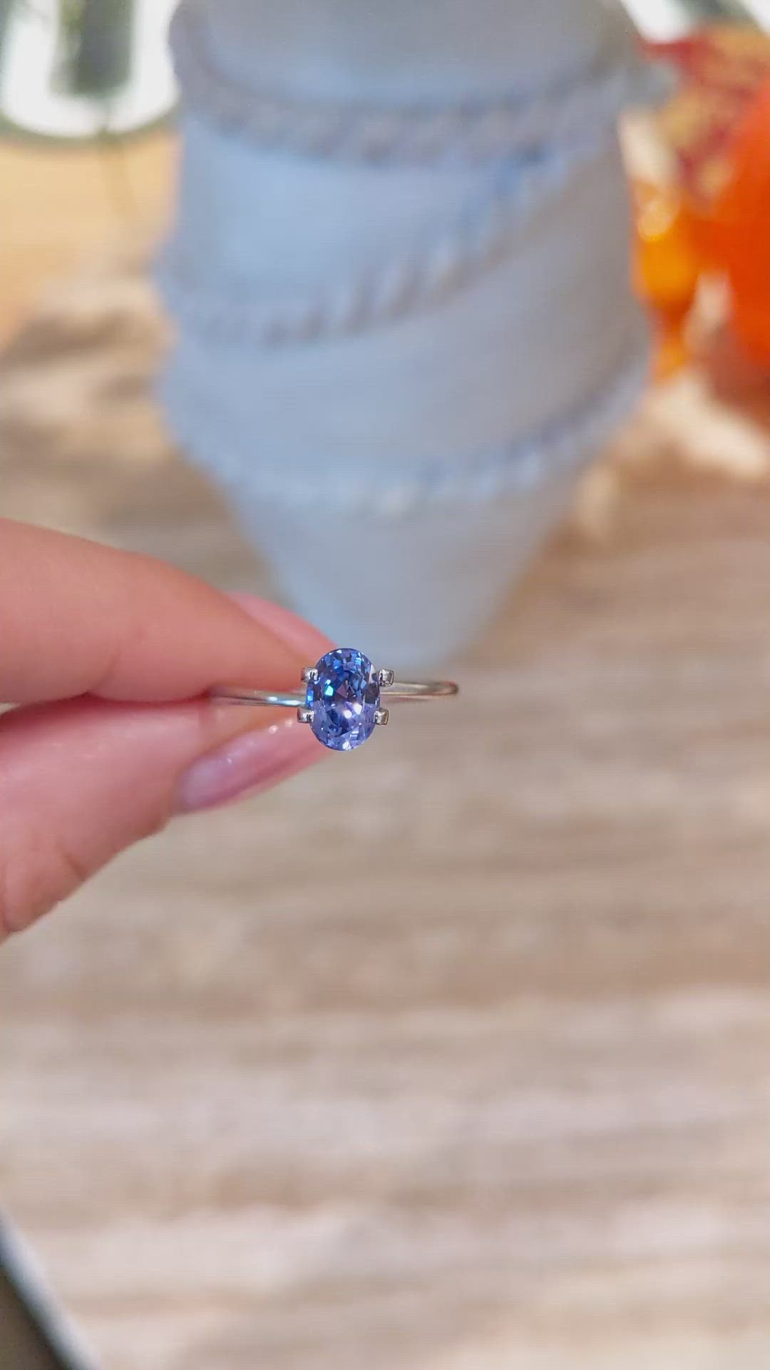 1.46 Ct. Blue Sapphire from Ceylon (Sri Lanka) Size Video