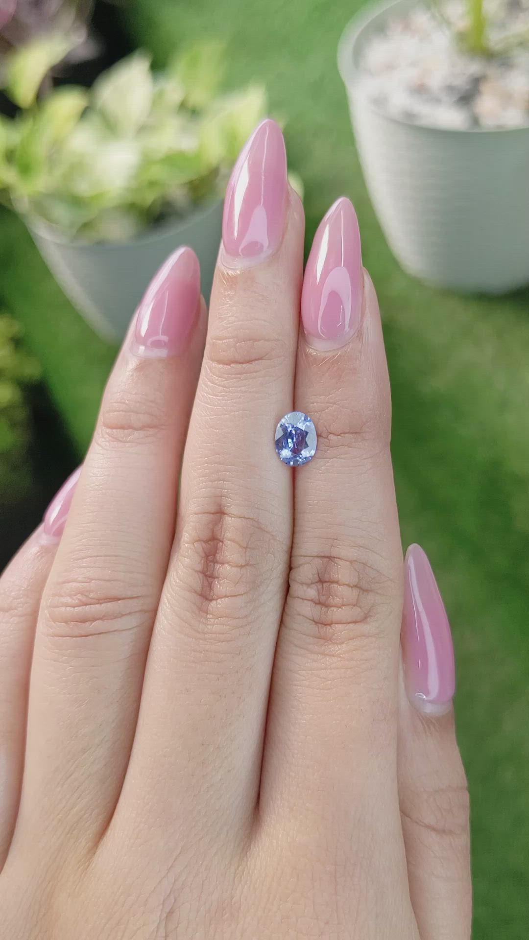 1.03 Ct. Blue Sapphire from Ceylon (Sri Lanka) Size Video