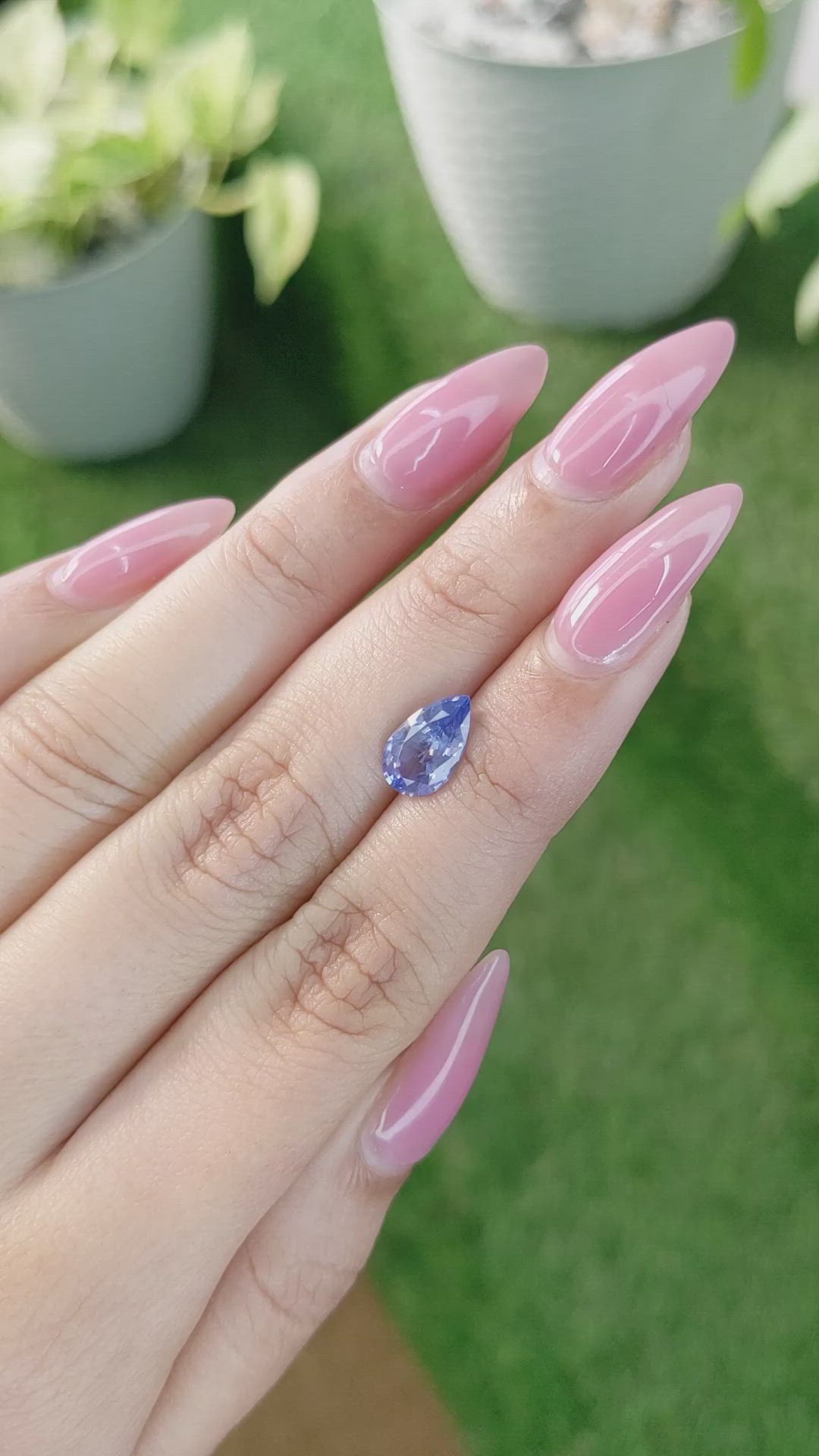 2.04 Ct. Blue Sapphire from Ceylon (Sri Lanka) Size Video