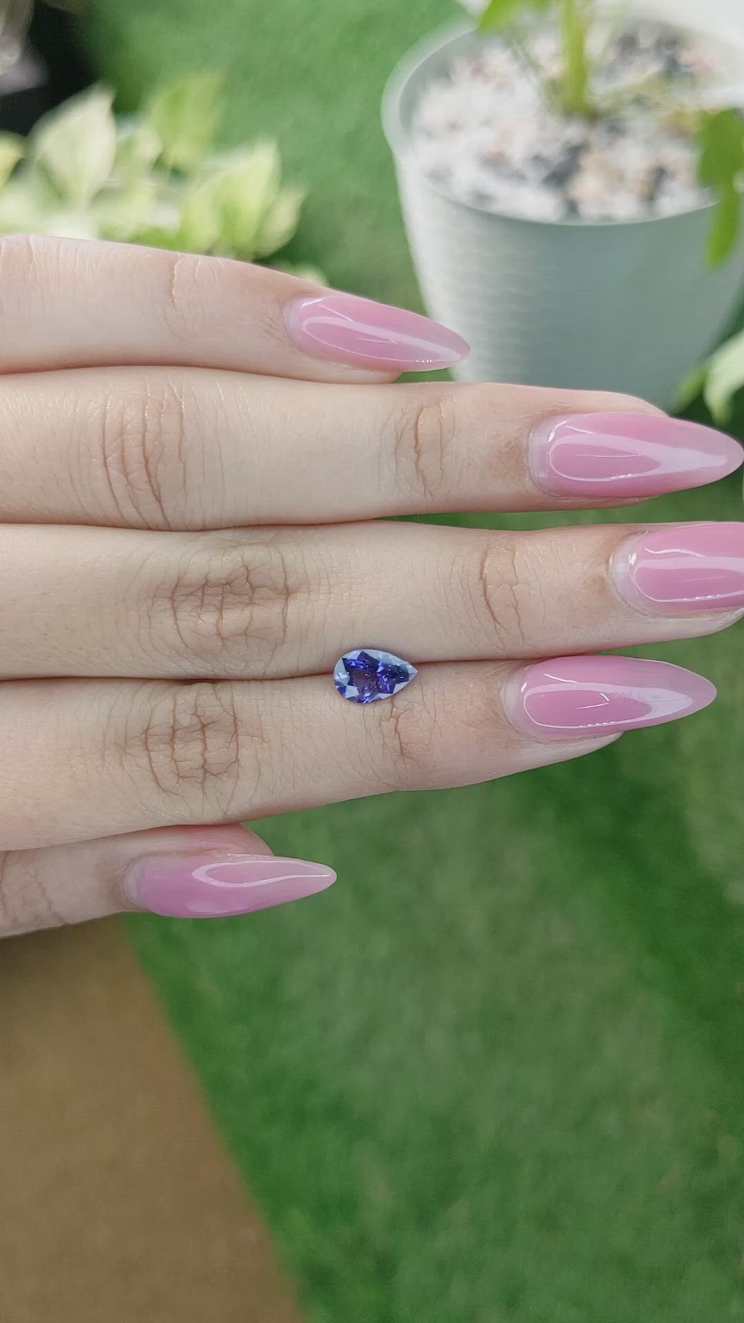 1.30 Ct. Blue Sapphire from Ceylon (Sri Lanka) Size Video