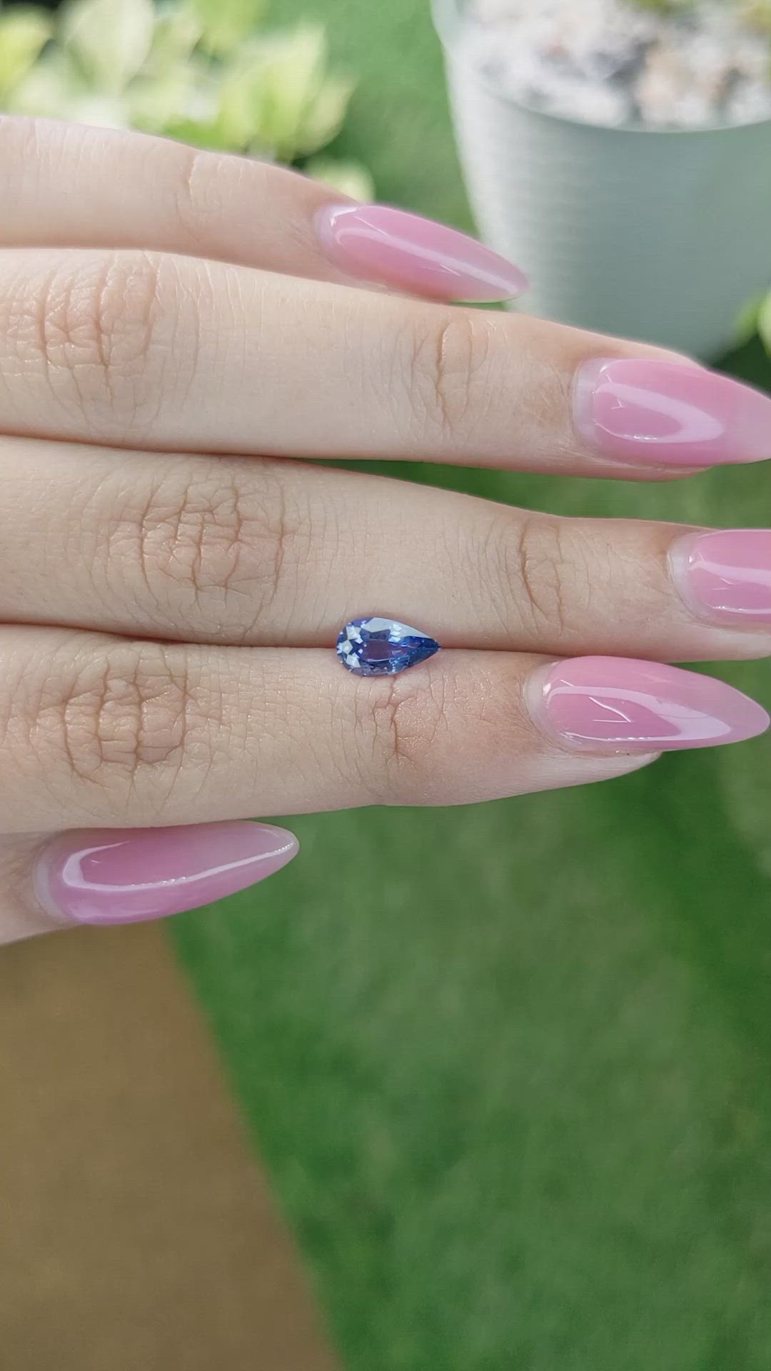 1.03 Ct. Blue Sapphire from Ceylon (Sri Lanka) Size Video