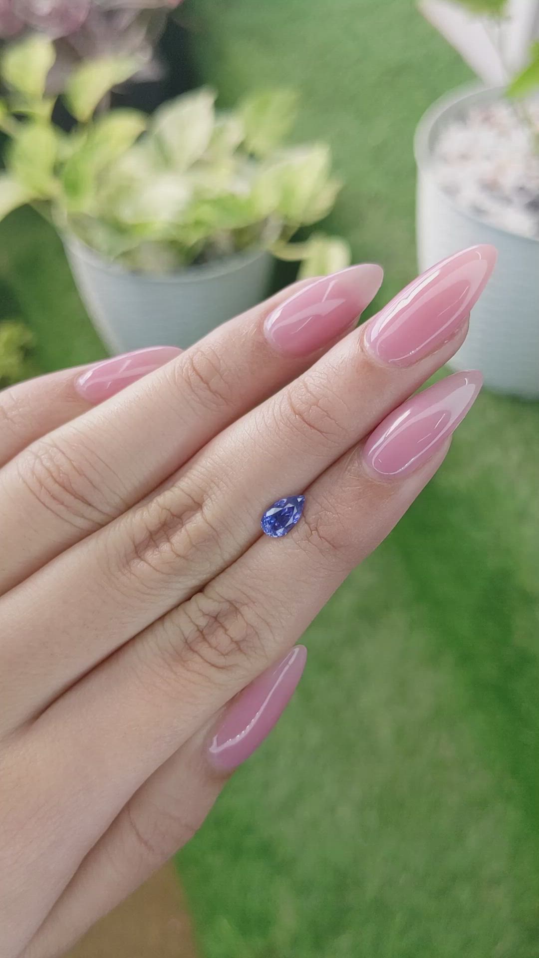 0.91 Ct. Blue Sapphire from Ceylon (Sri Lanka) Size Video