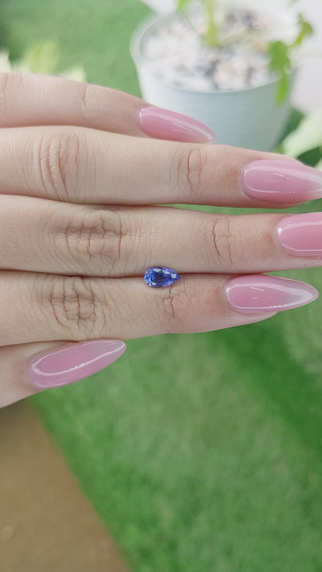 0.91 Ct. Blue Sapphire from Ceylon (Sri Lanka) Size Video