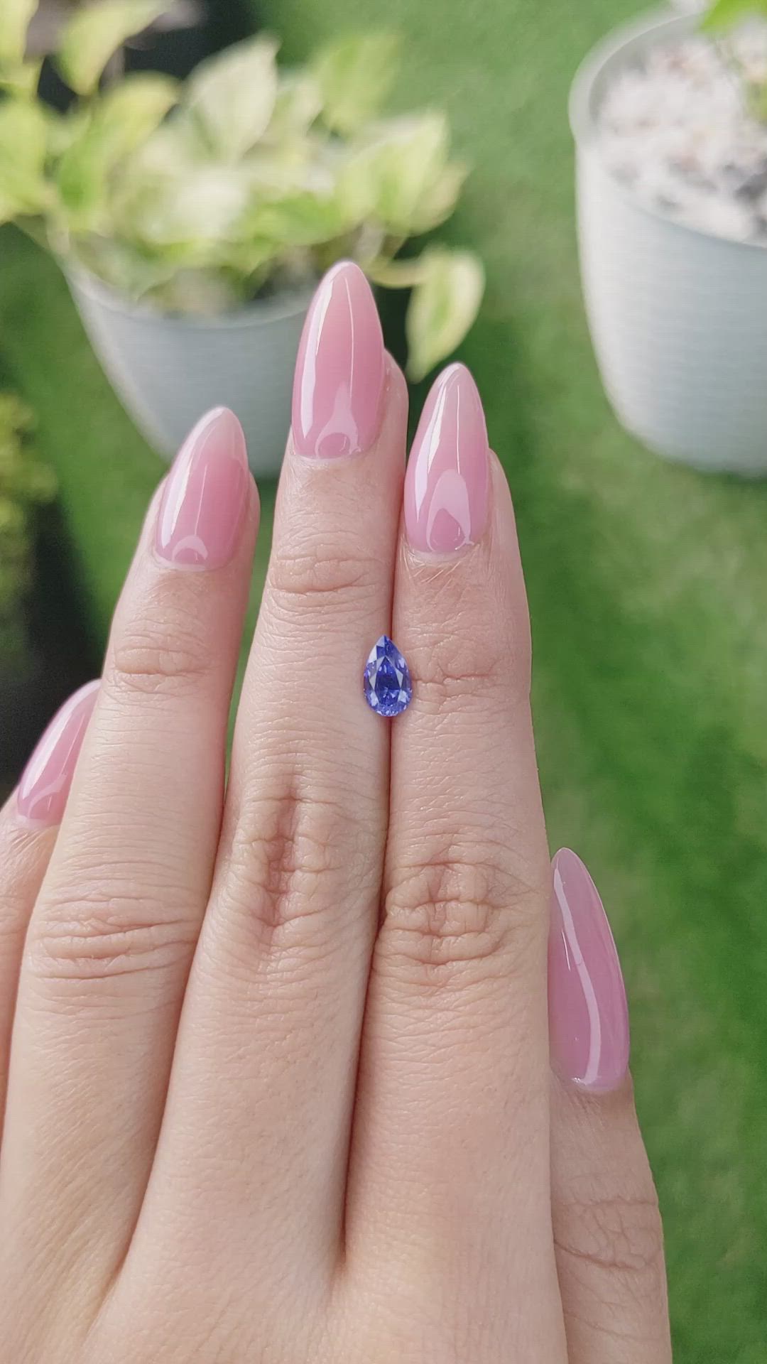 0.91 Ct. Blue Sapphire from Ceylon (Sri Lanka) Size Video
