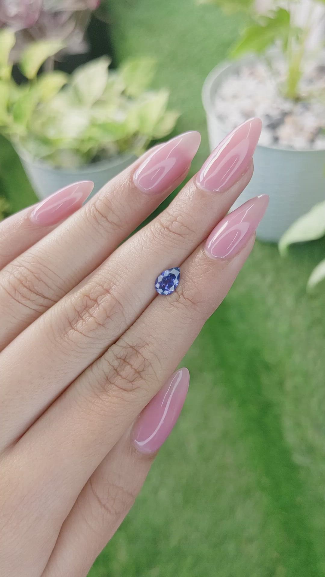 0.88 Ct. Blue Sapphire from Ceylon (Sri Lanka) Size Video