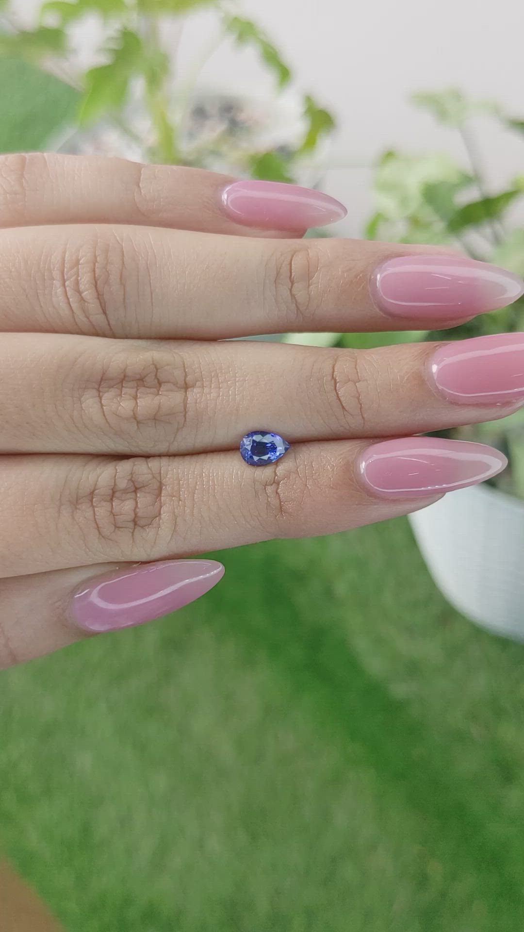 0.84 Ct. Blue Sapphire from Ceylon (Sri Lanka) Size Video