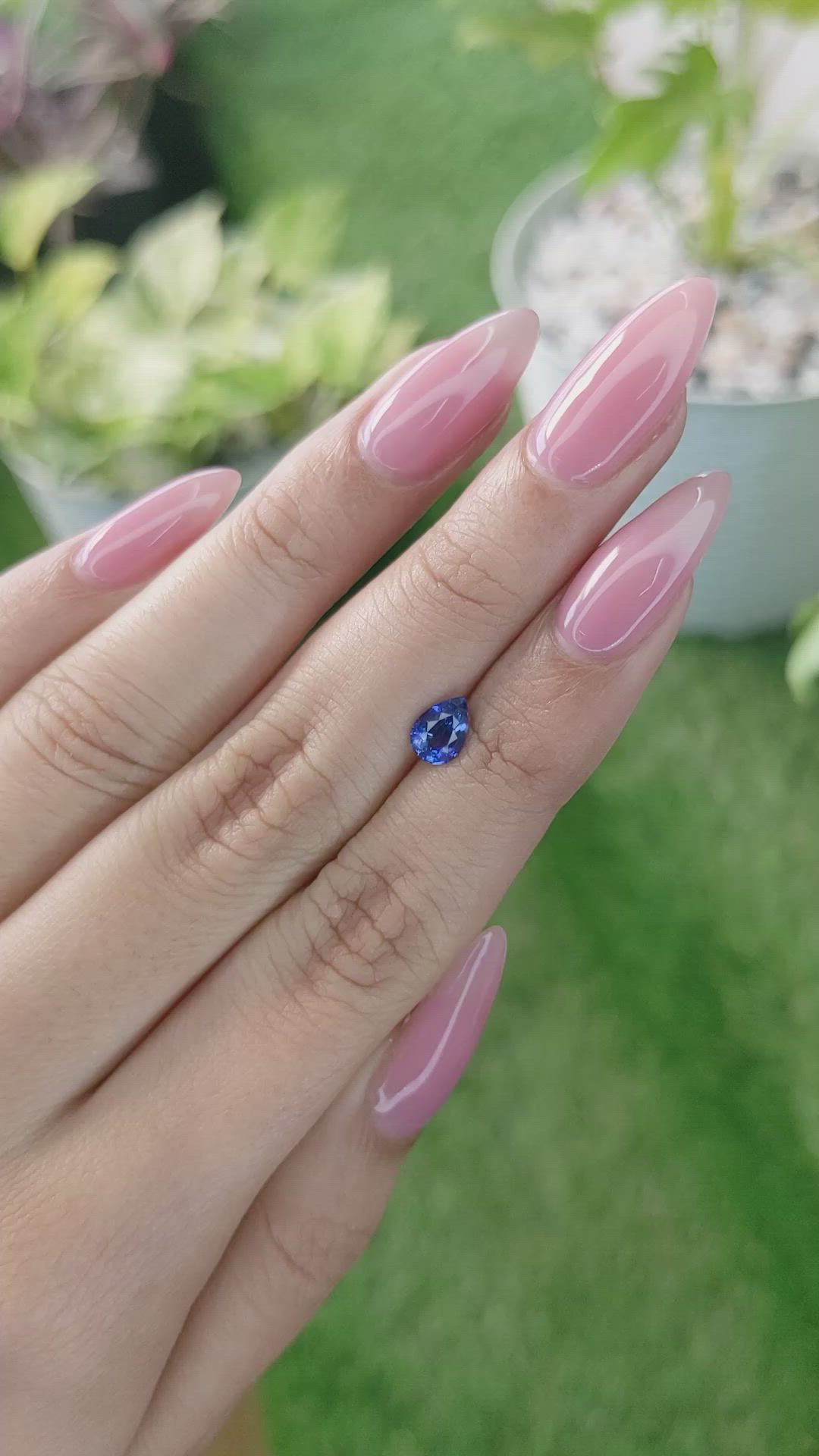 0.84 Ct. Blue Sapphire from Ceylon (Sri Lanka) Size Video