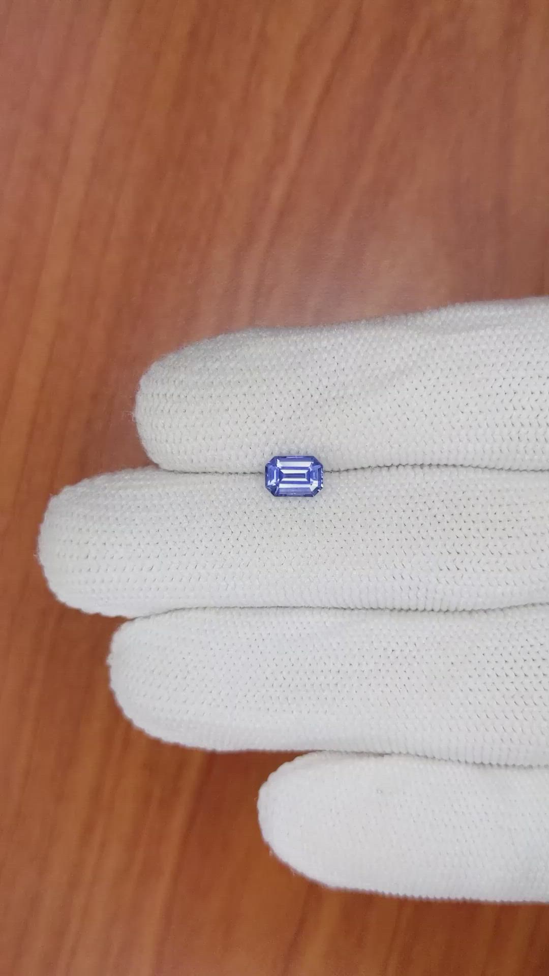 0.96 Ct. Blue Sapphire from Ceylon (Sri Lanka) Size Video
