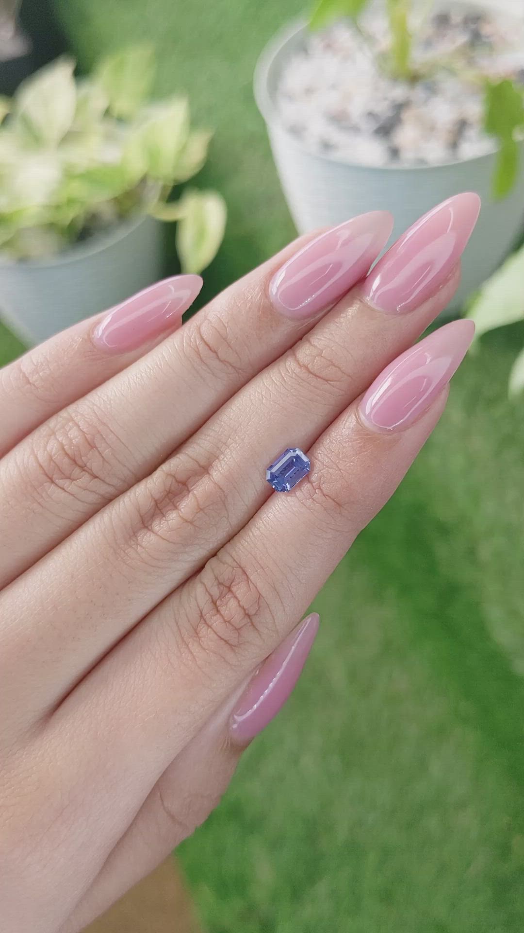 0.96 Ct. Blue Sapphire from Ceylon (Sri Lanka) Size Video