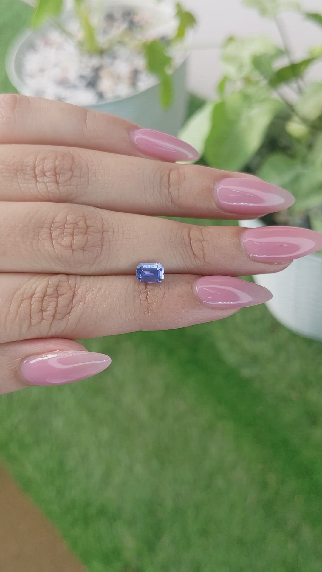 0.96 Ct. Blue Sapphire from Ceylon (Sri Lanka) Size Video