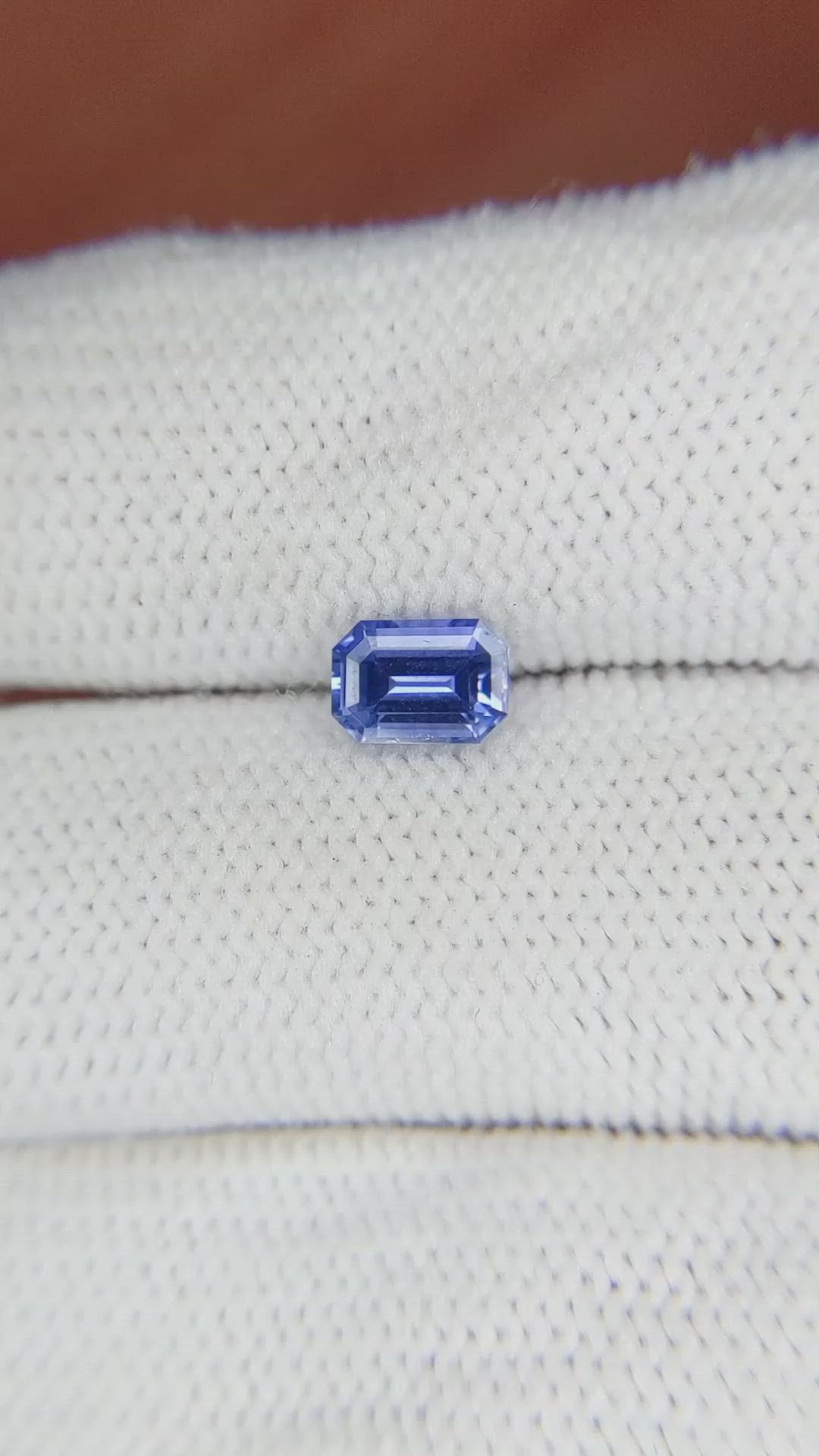 0.96 Ct. Blue Sapphire from Ceylon (Sri Lanka) Size Video