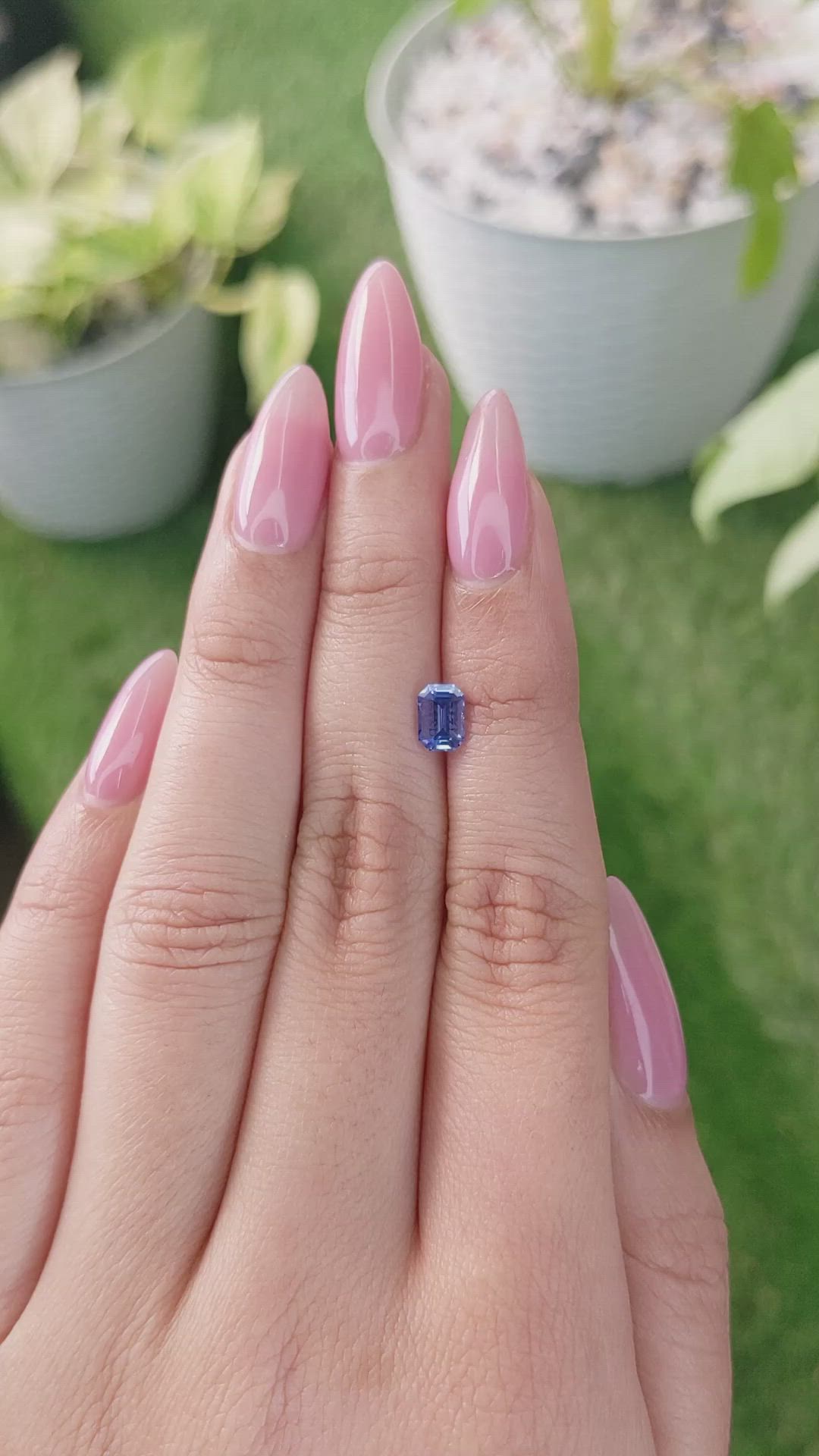 0.96 Ct. Blue Sapphire from Ceylon (Sri Lanka) Size Video