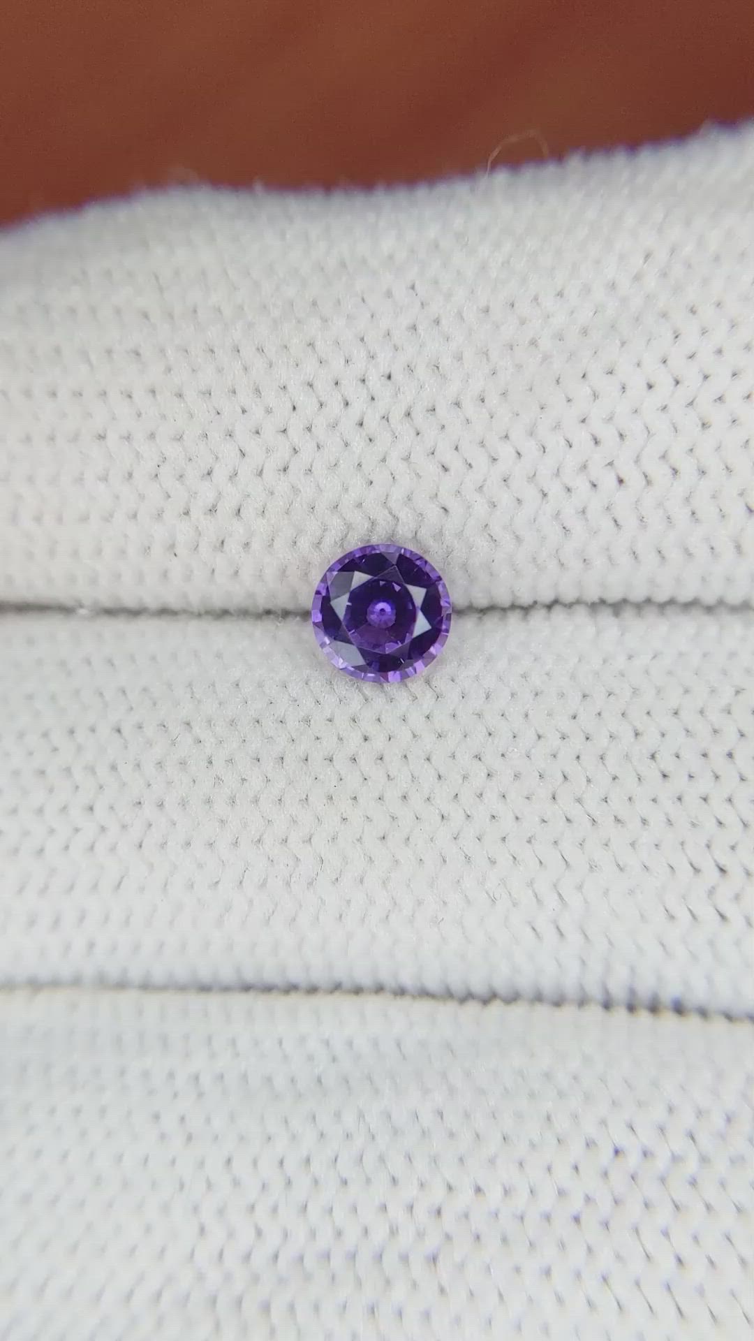 0.70 Ct. Purple Sapphire from Ceylon (Sri Lanka) Size Video
