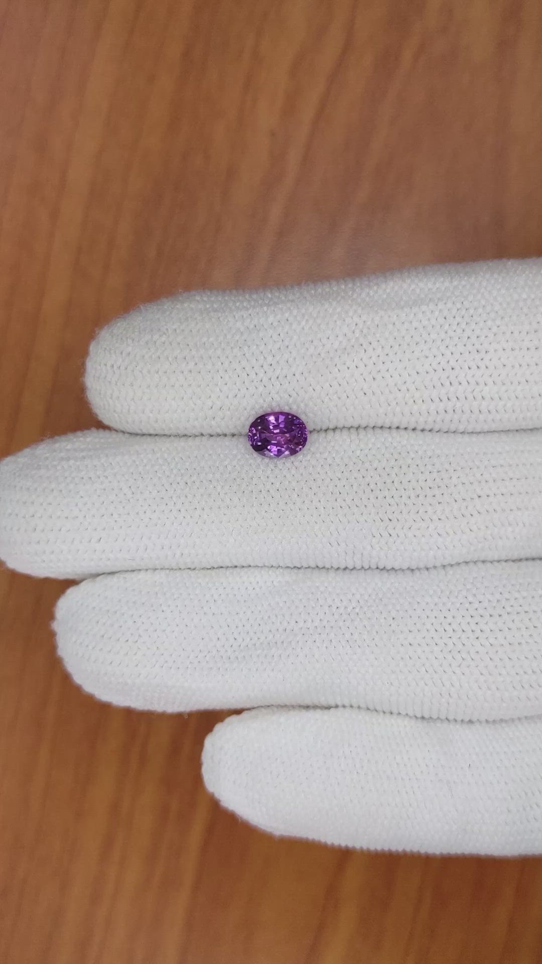 1.18 Ct. Pinkish Purple Sapphire from Ceylon (Sri Lanka) Size Video