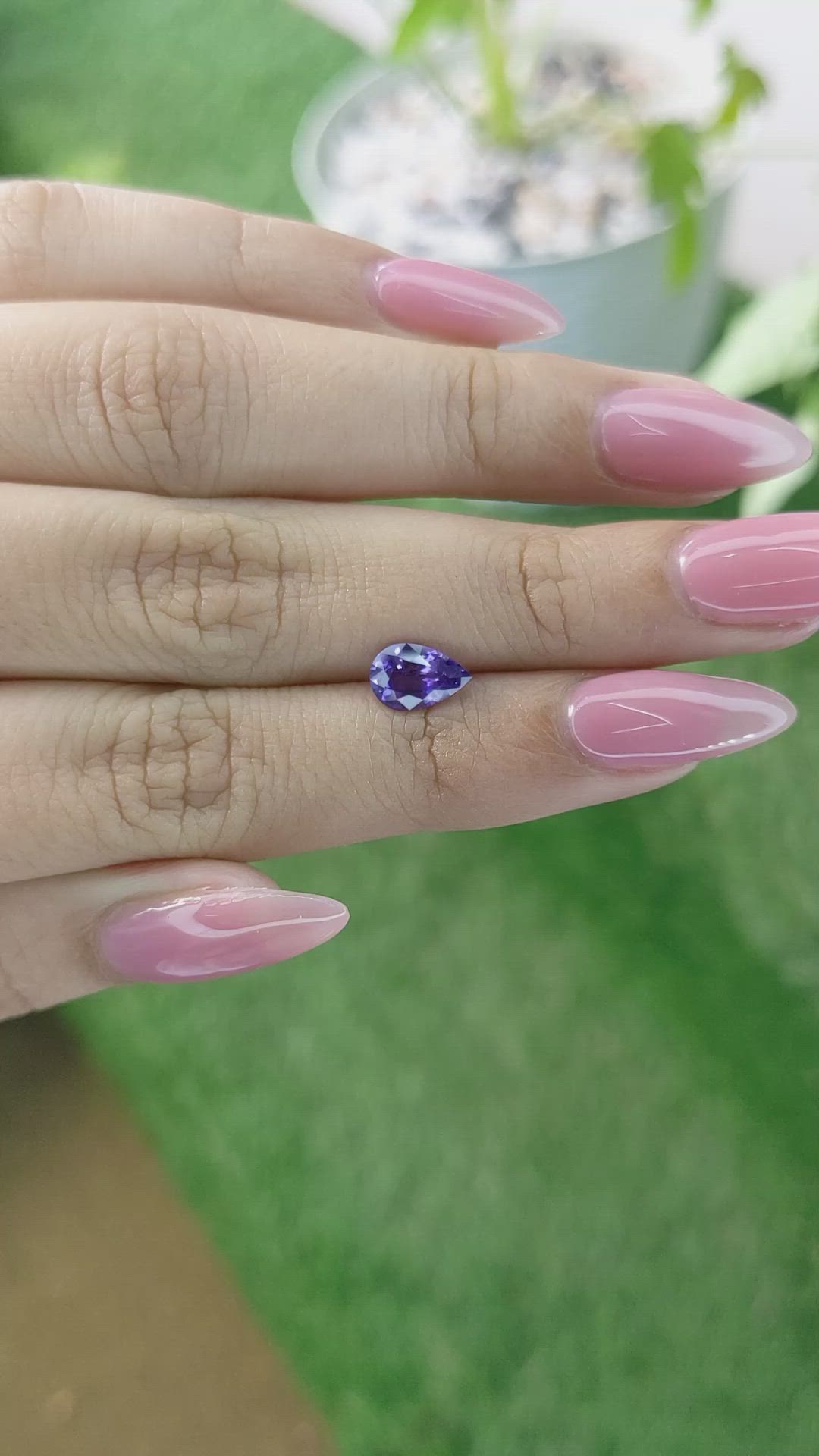 1.18 Ct. Violet Sapphire from Ceylon (Sri Lanka) Size Video