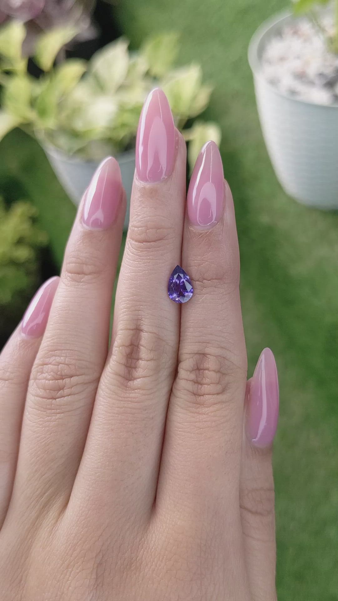 1.18 Ct. Violet Sapphire from Ceylon (Sri Lanka) Size Video