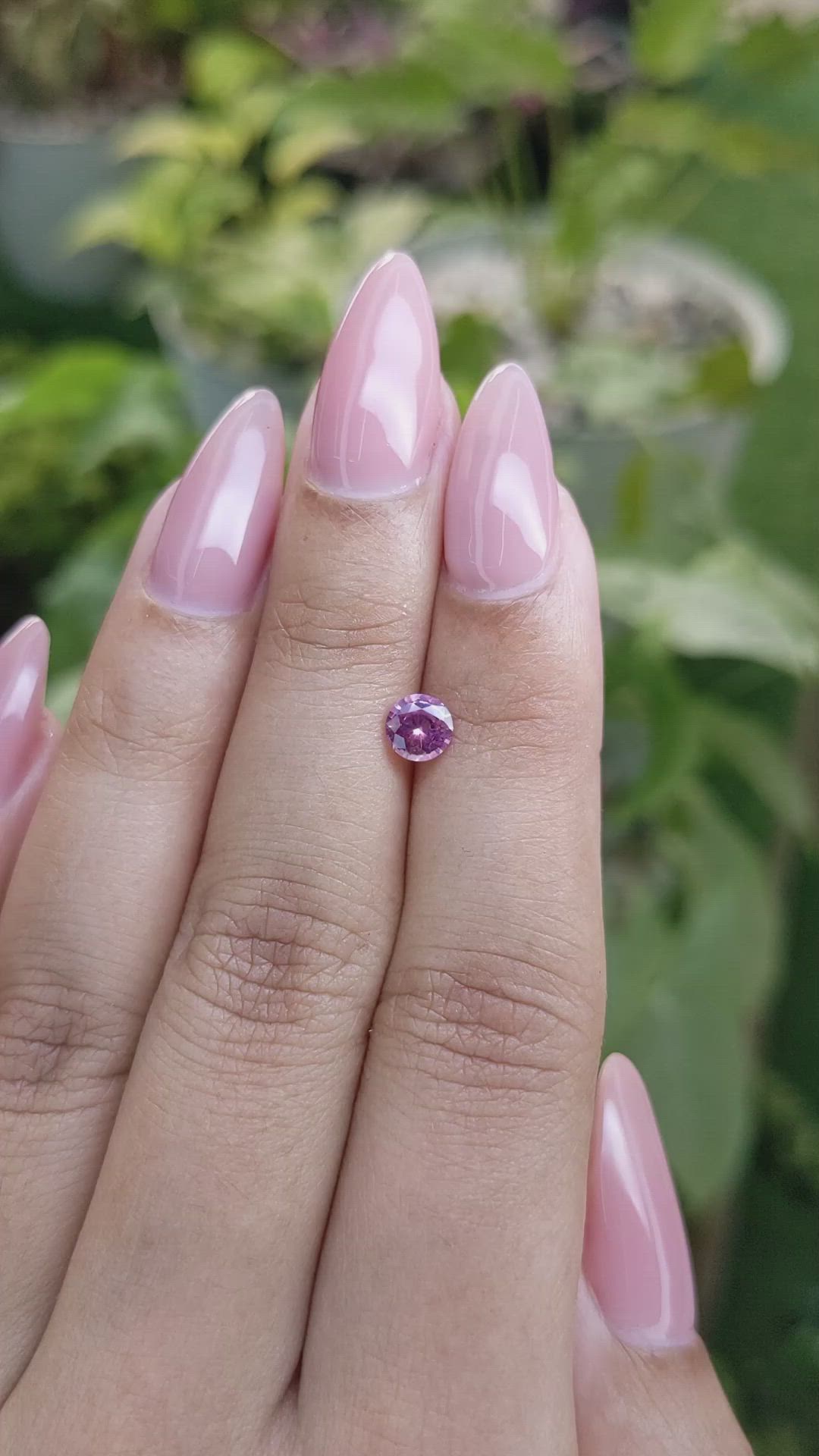 0.56 Ct. Pink Sapphire from Ceylon (Sri Lanka) Size Video