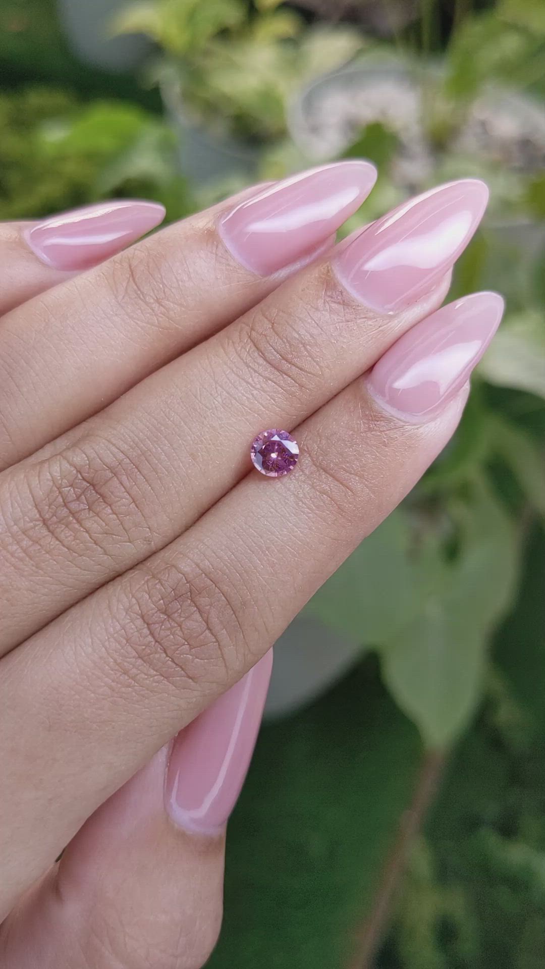 0.56 Ct. Pink Sapphire from Ceylon (Sri Lanka) Size Video