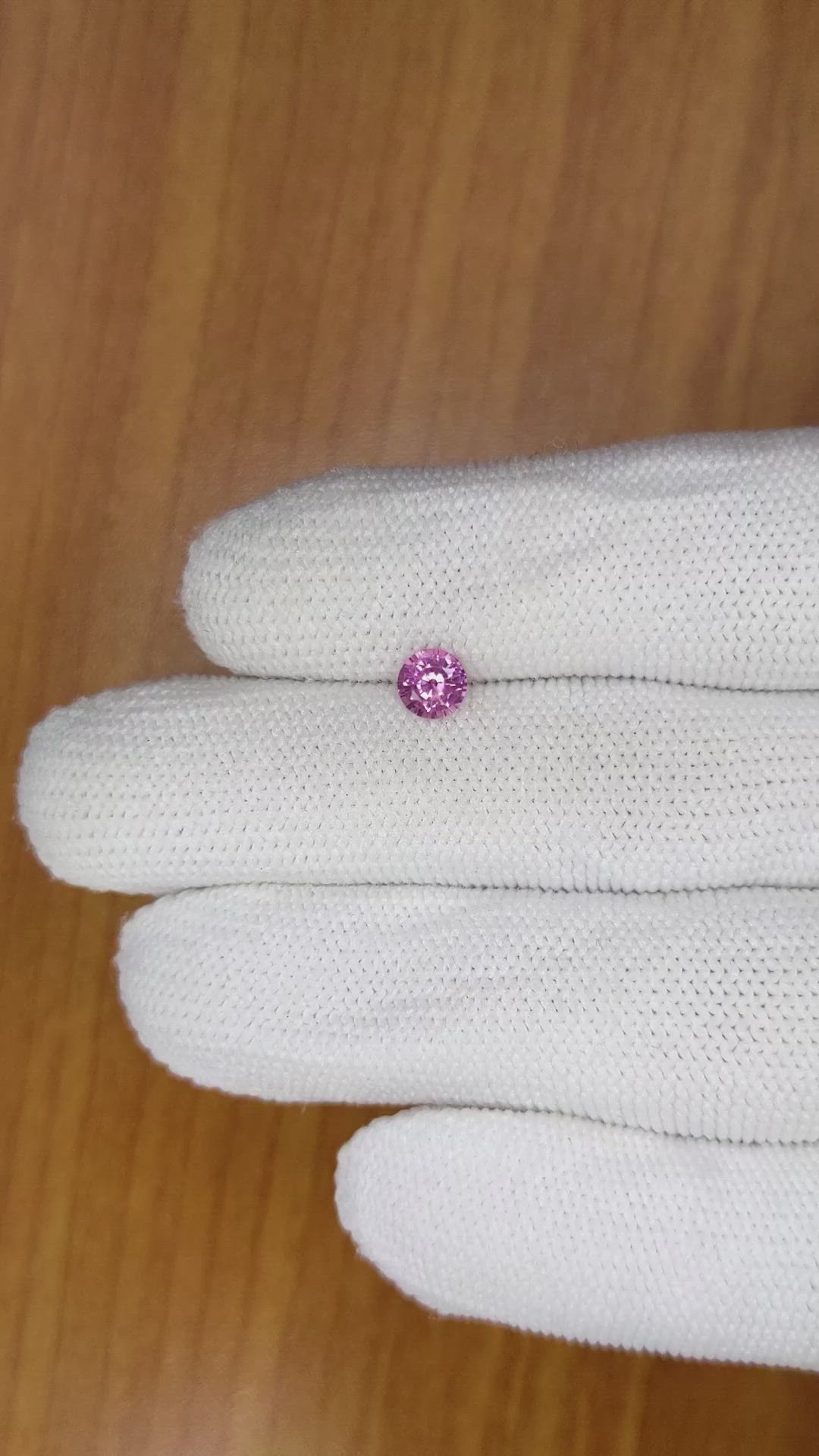 0.56 Ct. Pink Sapphire from Ceylon (Sri Lanka) Size Video