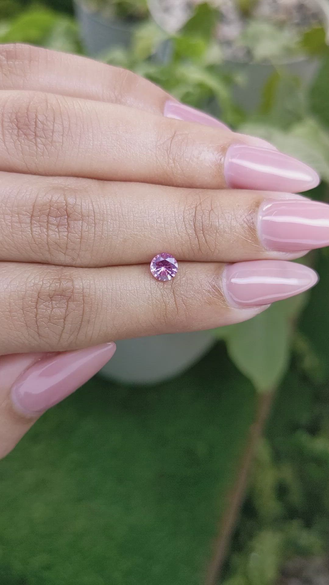 0.56 Ct. Pink Sapphire from Ceylon (Sri Lanka) Size Video